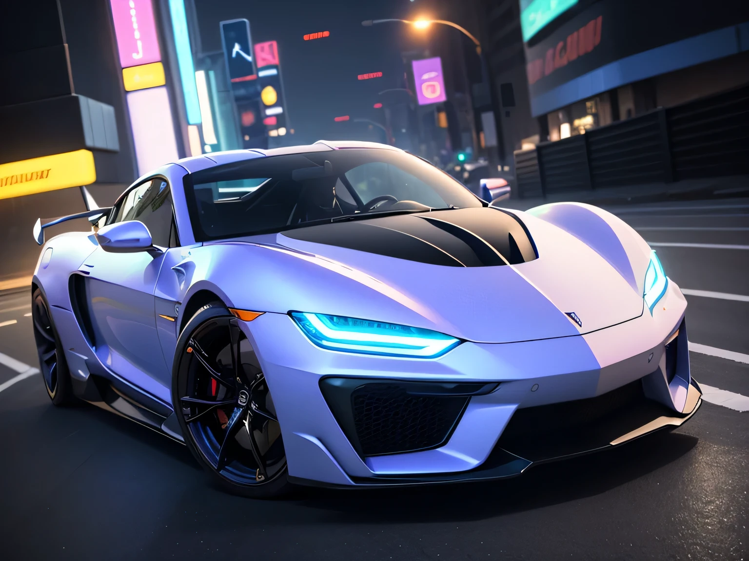 (1 transparent sports car on gorgeous city streets)，Color transparent plastic，cyber punk perssonage，industrial design，Smooth design feel，Sophisticated body structure，cleanness，(((Transparent visual impact)))，(((Brilliant neon lights)))，white backgrounid，ultra-realistic realism，hyper HD，high detal，best qualtiy，4K