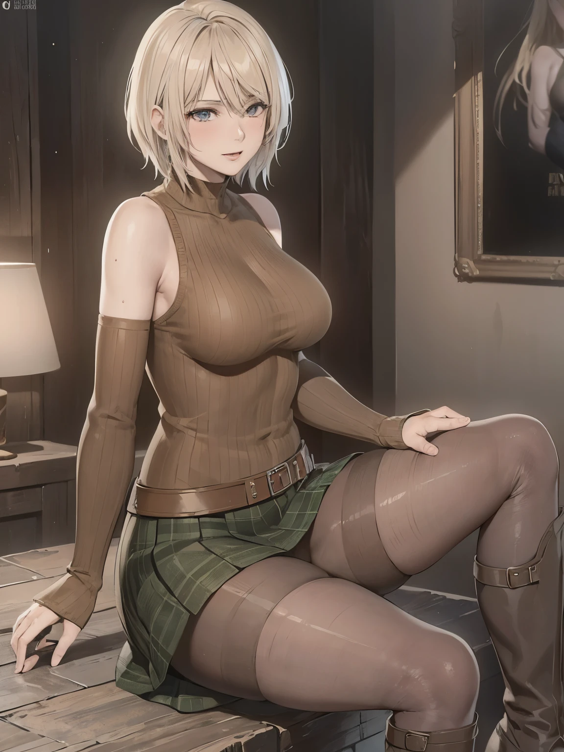 Ashley Graham , 1girl ,((( sexy pose))) ,pretty , sexy , hot , ( shy girl) , blonde , brown eyes , ( 20 years old girl ) , skirt , boots , tall boots , Top Tights , tights , high quality picture , hd , super detailed , hyper-realistic , insanely detailed and intricate , beautiful , detailed face , 4k, high resolution, 4k, 8k, hd, full colour, 4k, 8k, 4k, high definition