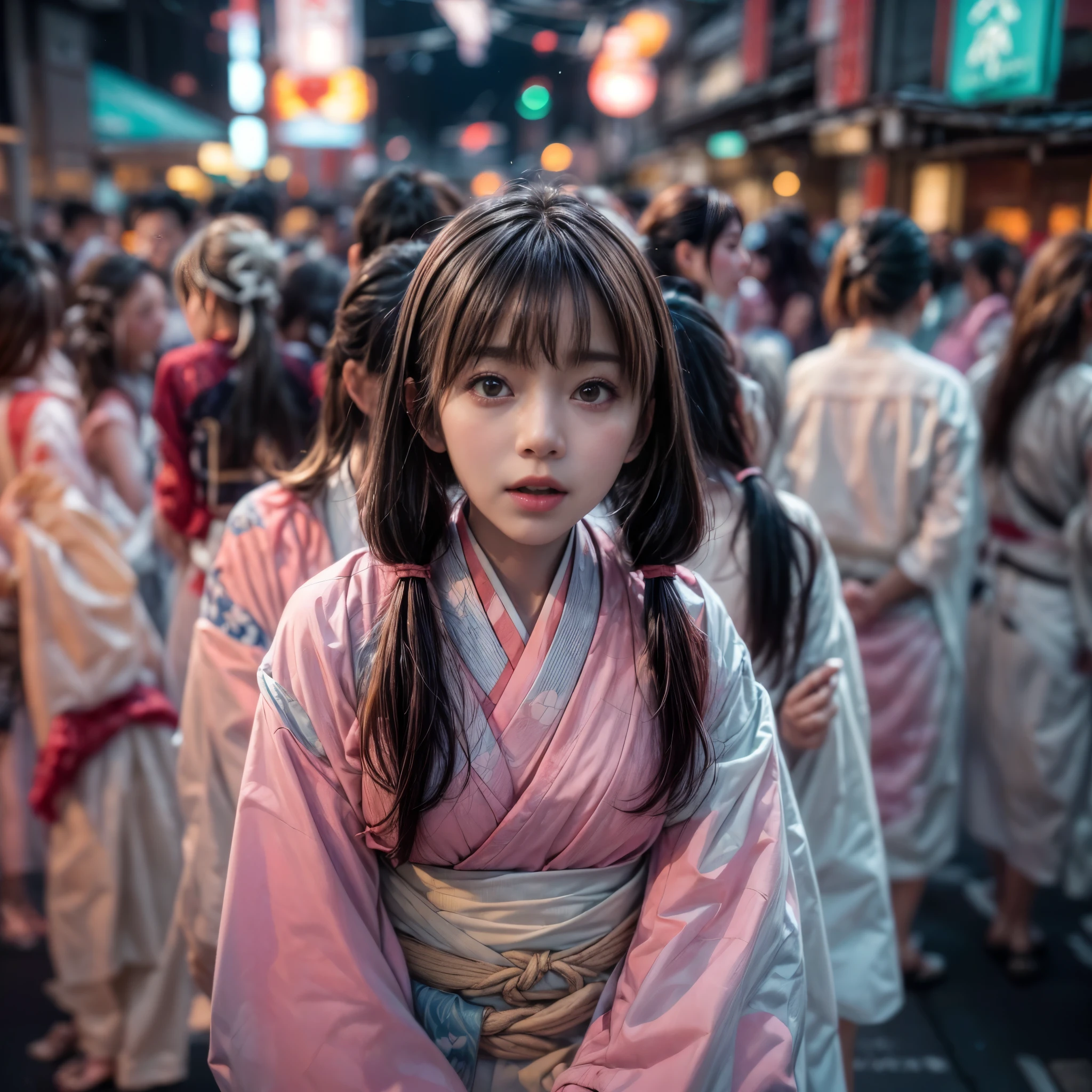 ((bokeH, Acutance:0.85, ultra-detailed:1.35)), (((from below))) . The background is the downtown area at (Twilight:1.4), (((Red-dyed clouds above hed:1.3))), { The Sky takes up more than third of the composition | (many colorful Lights:1.2) | lens flare | Burning | Haze | (luminous Particles) | Mystic sight | God rays | Lightning }, { Underboob | Oiled ivory skin | Systemic:1.2 } . (Masterpiece:1.2) of professional Analog photo with Hasselblad, (((realistic and photorealistic with touch of rawness:1.37))) . ((( A group photo of KAWAII girls in WHITE Fundoshi, at Hakata Gion Ymakasa Festival ))), ((Extremely detailed KAWAII face variations)) . Assfocus with looking ahead .