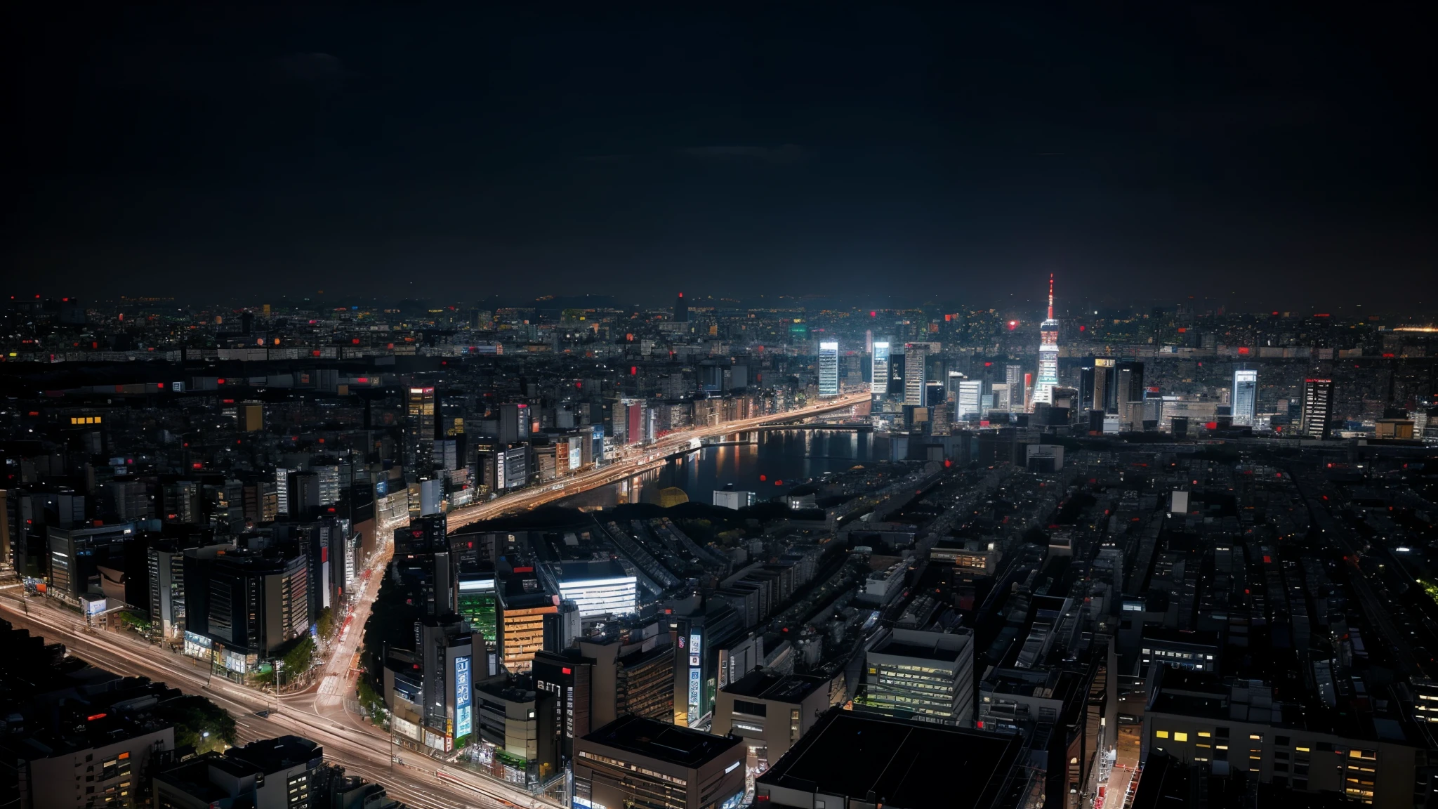 Tokyo city at night in Japan, foto, papel de parede