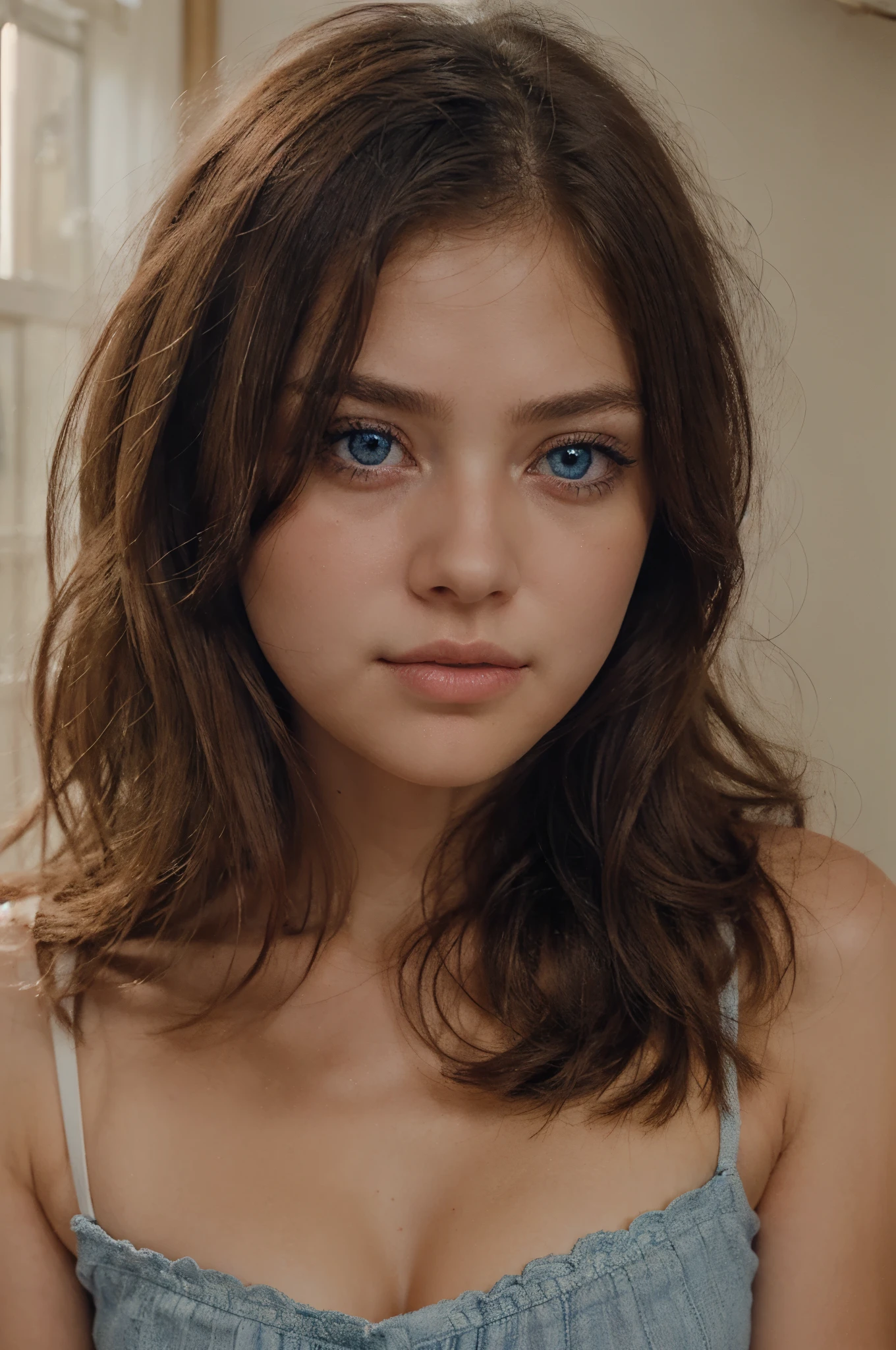 "(best quality,ultra-detailed),delicate blue eyes,shy,blushing,beautiful detailed lips,girl with delicate blue eyes and blushing cheeks,softly blushing cheeks,shyly looking away,soft lighting,portrait painting technique,vivid colors,subtle color palette"