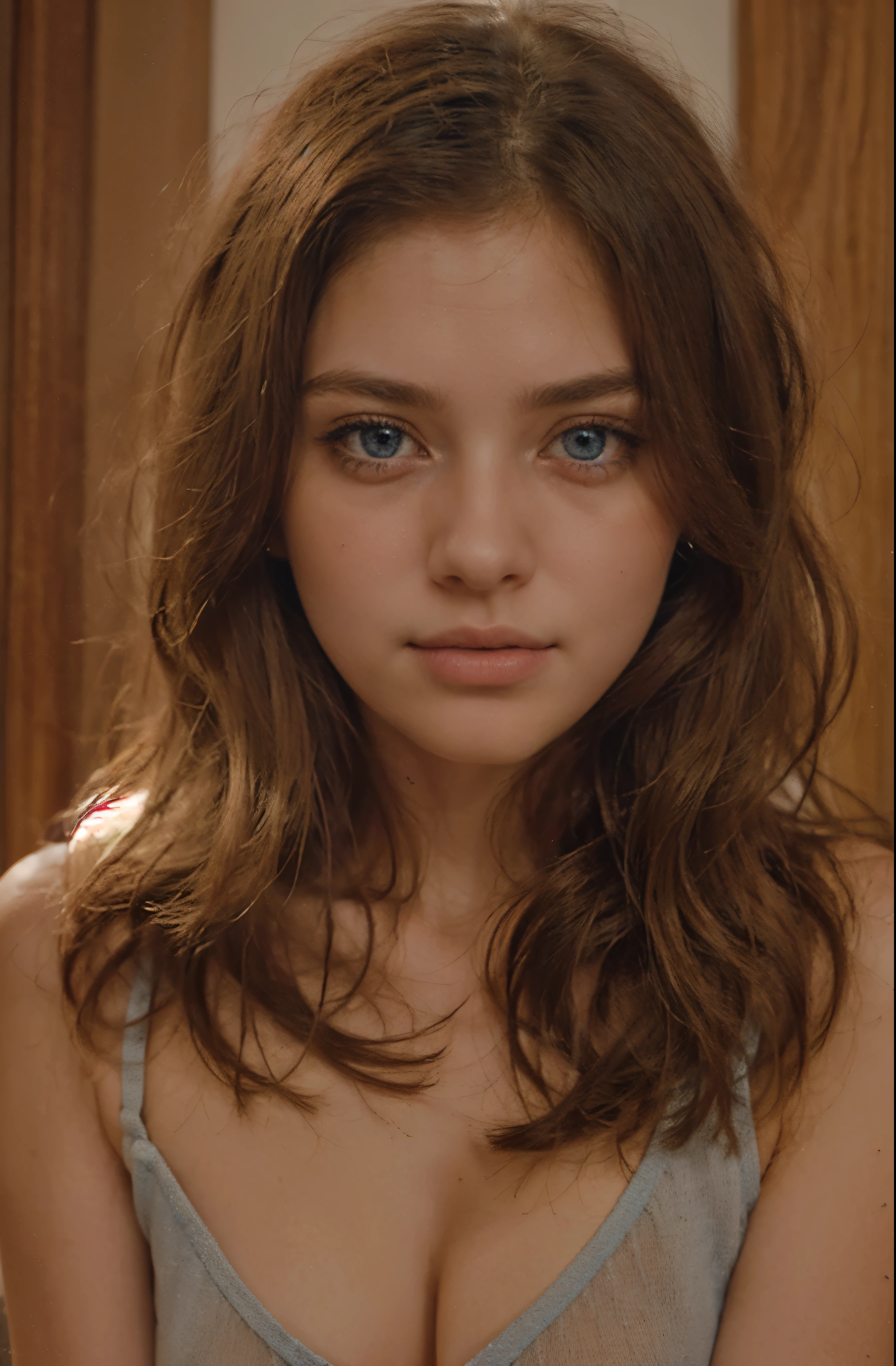 "(meilleure qualité,ultra-détaillé),Yeux bleus délicats,Timide,Rougir,belles lèvres détaillées,girl with Yeux bleus délicats and Rougir cheeks,softly Rougir cheeks,Timidely looking away,Éclairage doux,technique de peinture de portrait,Des couleurs vives,palette de couleurs subtile"