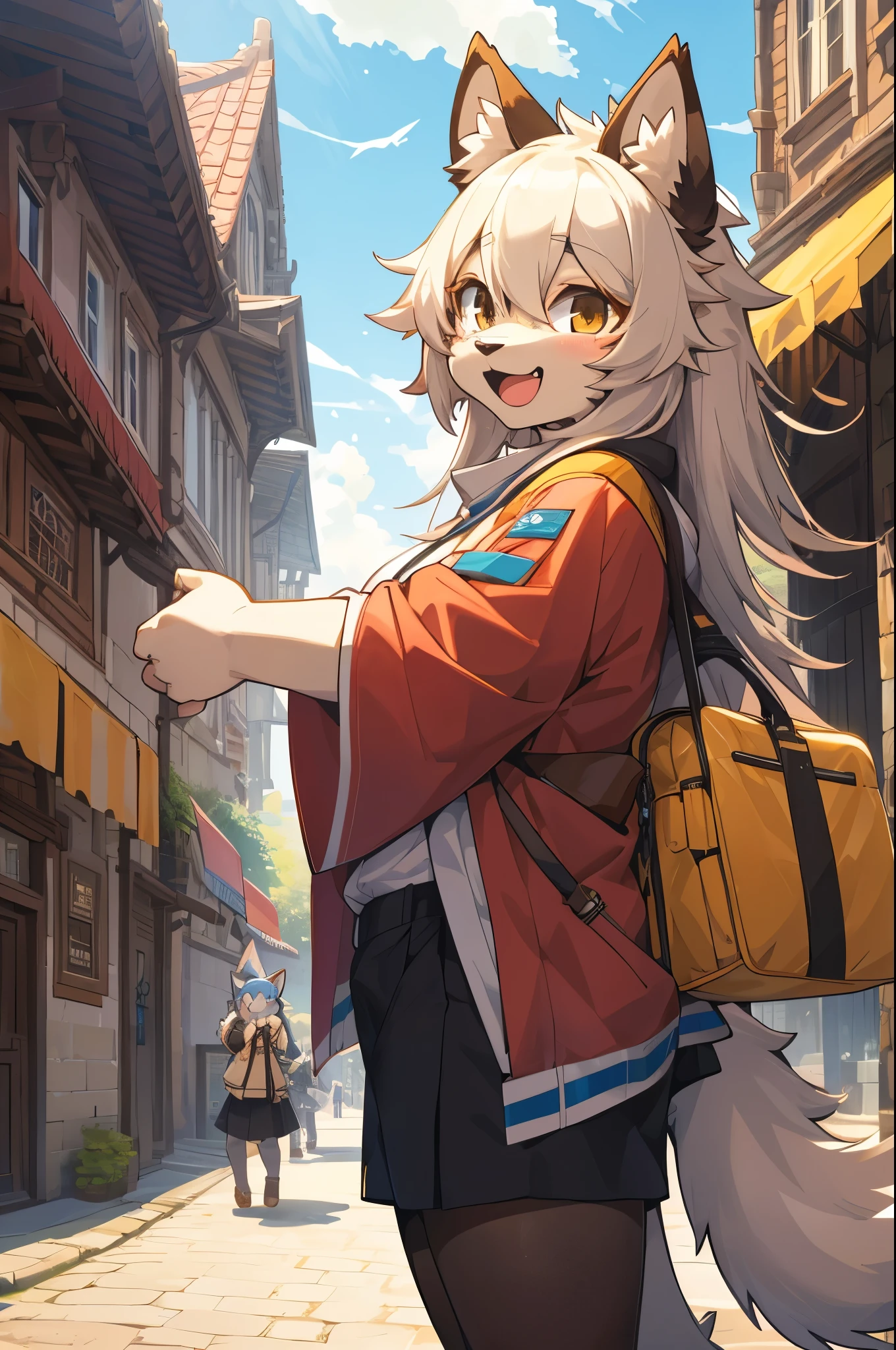 cover_page, super high resolution, detailed background, World Heritage Site, 6+boys, 6+girls, Happy, joyful, absurdres(Photos of solo travelers)(kemono, furry anthro),