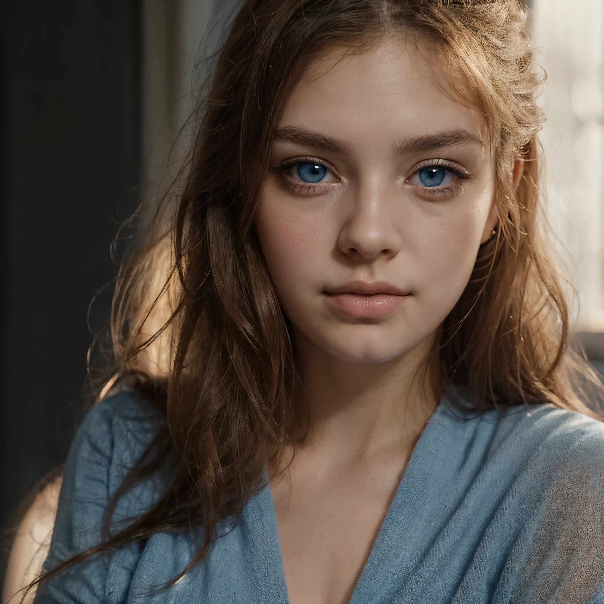 "(best quality,ultra-detailed),delicate blue eyes,shy,blushing,beautiful detailed lips,girl with delicate blue eyes and blushing cheeks,softly blushing cheeks,shyly looking away,soft lighting,portrait painting technique,vivid colors,subtle color palette"