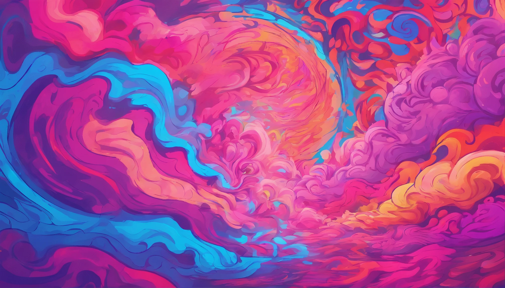 background heavenly scenery psychedelic art pink and purple and blue