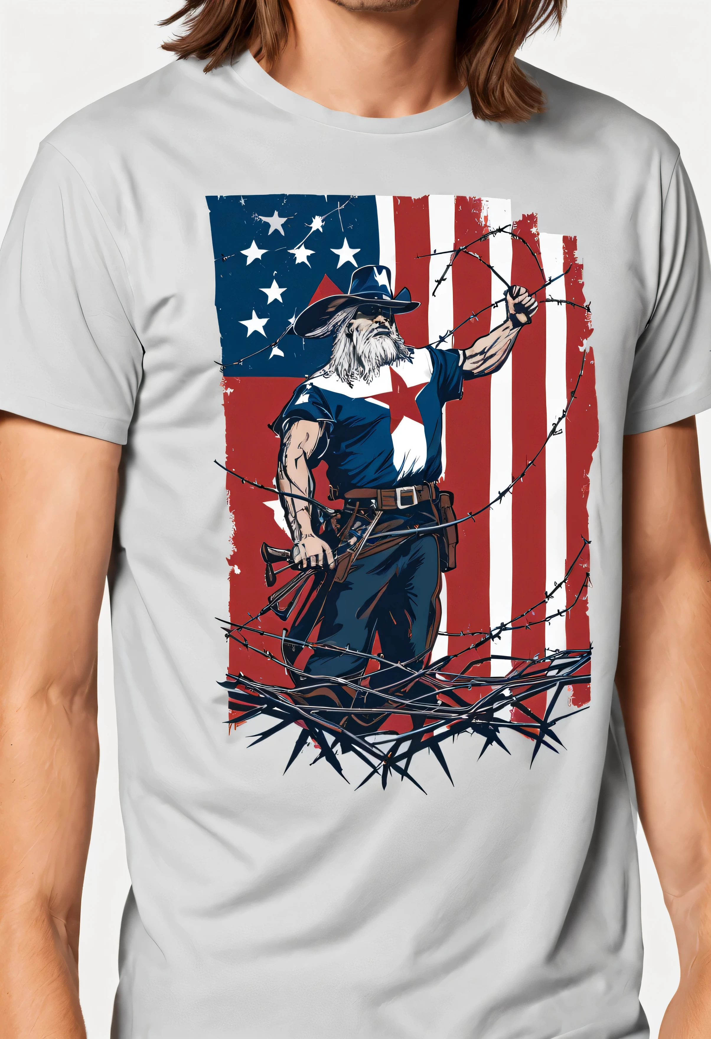 texas, patriot, barbed wire, graphic tee, vector style