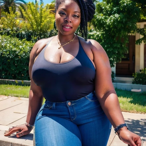 woman in baggy pants bending over, big booty, curvy accentuated booty, bending over, full length view, side shot, uhd candid photo of dirty, insanely inflated hips, somewhat bent over, taken from side, view from the side, thick, seen from side, thick thigs, photo taken from side1girl, (black hair, short hair, wavy hair, thick eyelashes, red bow, black tight shirt, baggy pants), huge breasts, ass, thick thighs, wide hips,no belly fat