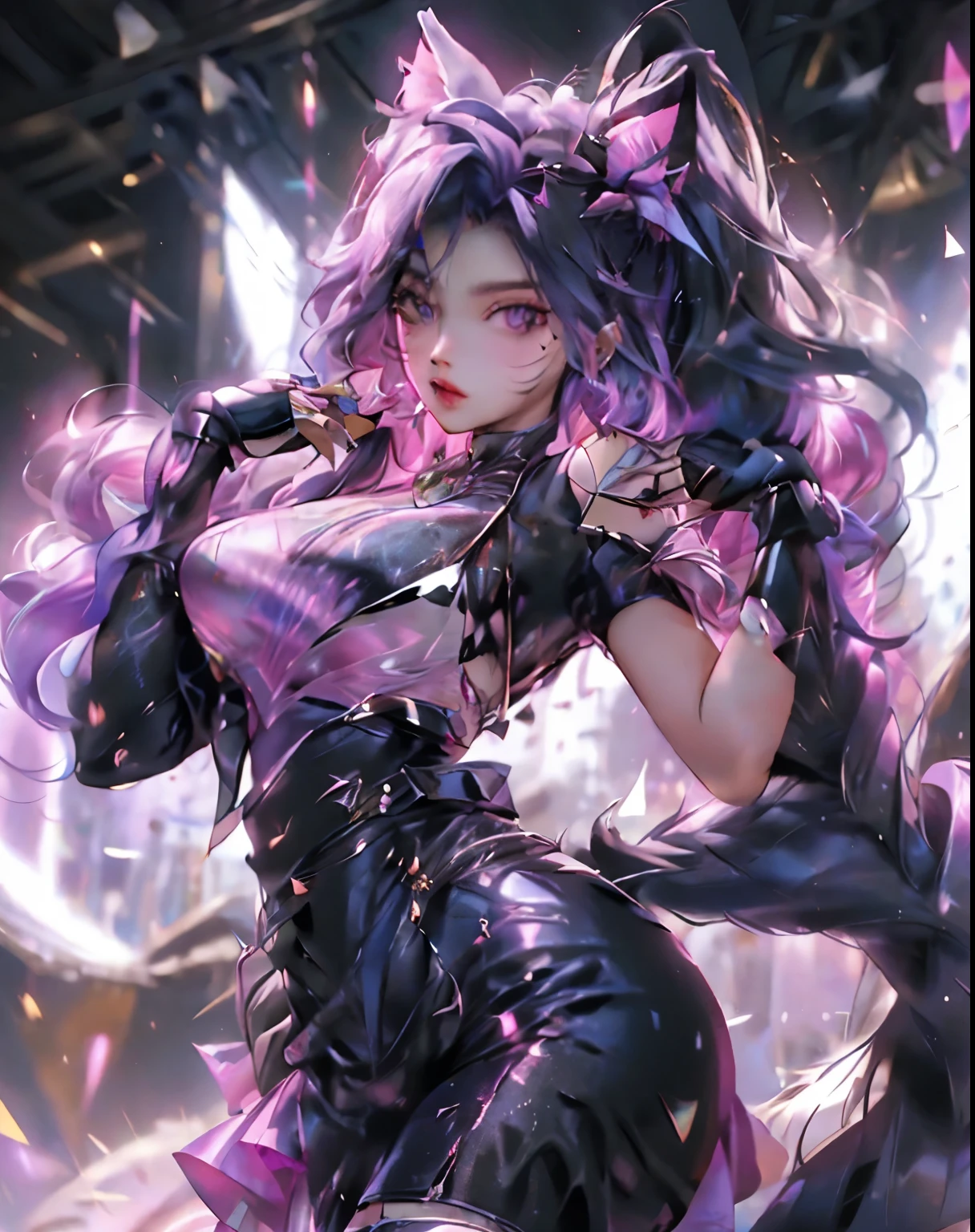 Anime character sitting on bed with purple hair and horns, Extremely detailed Artgerm, seductive anime girls, ! Dream Artgerm, Style Artgerm, trending on artstation pixiv, Fine details. Anime.zerochan art, art-style, author：Shitao, 2 b, 2b