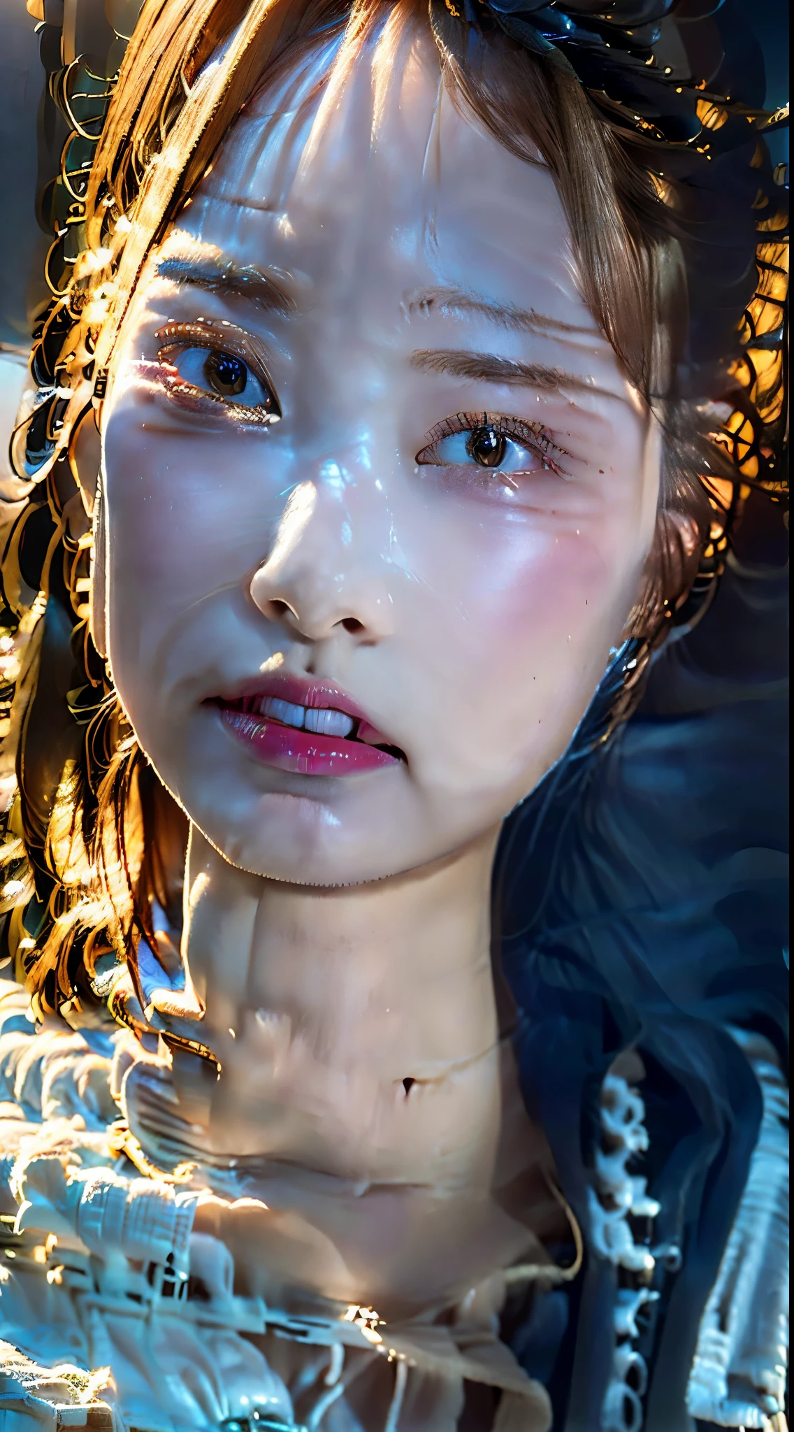 Futuristic cities、TOKYOcty、empty mechanical car、natta、Numerous cyborgs fighting surrounded by creepy cyborg DNAt."."agnes cecile, Written by Andre Masson, Francis Bacon, 4K, intrincate details, Attention to detail, awardwinning, 8K, crisp quality, hyper realisitic, Exquisite craftsmanship, nffsw, masutepiece, Lusciousness, Mesmeric, Dreamy, Eye-catching, Irresistible, Fascinating, Glorious, divine, Pretty, excellent, Gorgeous, Very cute, Adorable, classy, Stunning, water color, painting, artwork, beautiful girl, water streaks, collar-bone, tattoo, bright brown eyes, atmosphere war, full body view