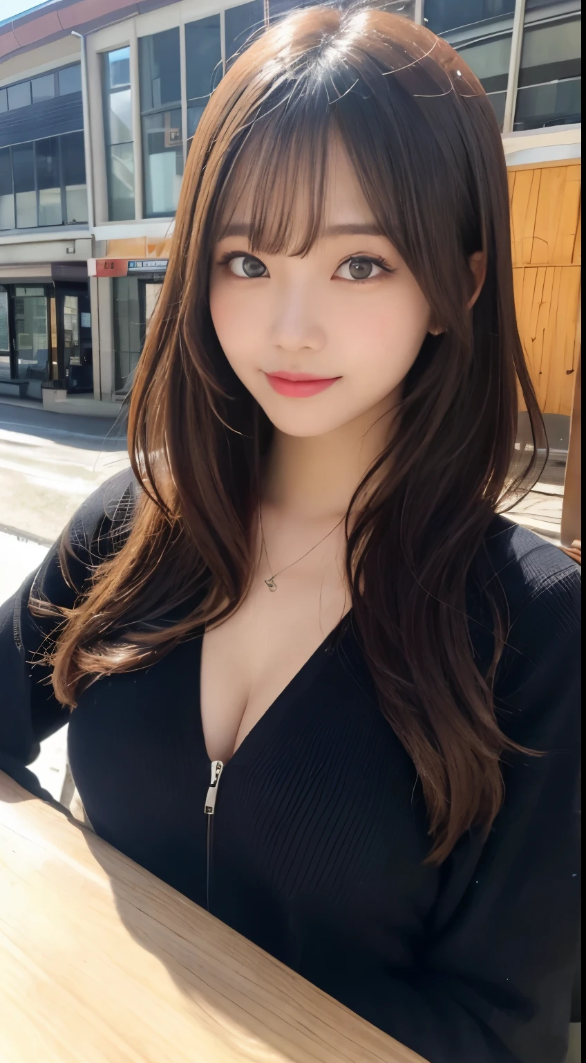 table top, highest quality, figure, super detailed, finely, High resolution, 8k wallpaper, 完璧なダイナミックな構figure, beautiful and fine eyes, ladies fashion summer,medium hair,small breasts natural color lip, bold sexy pose,smile,Harajuku、20 year old girl、cute、sexy shot looking at camera、snow board、snowboarder、Ski resort