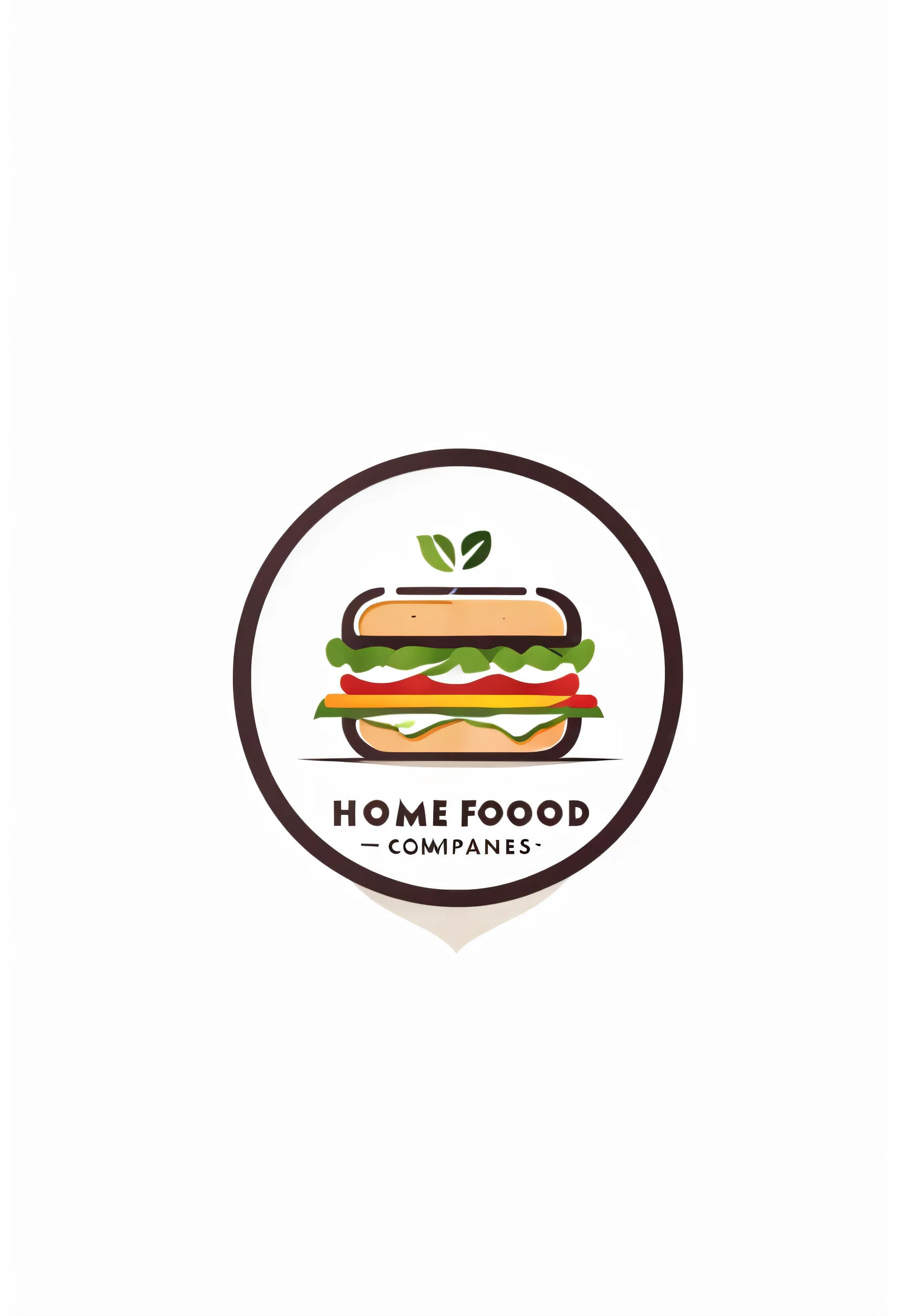 Family Food Company Logo "food design&#39;" , panini,White background, Symmetrical, modern