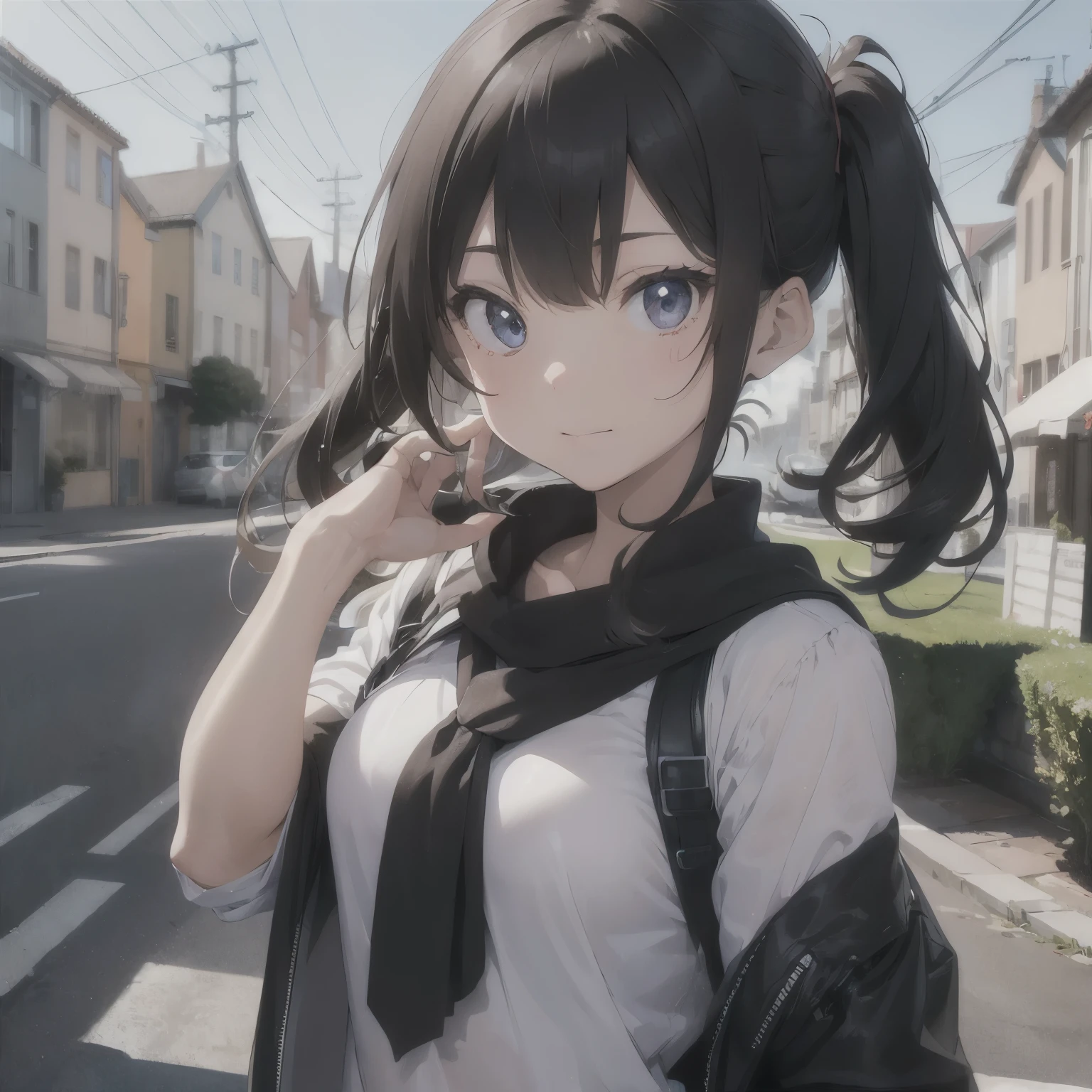 Une fille de la guilde Fairy Tail avec le tatouage de la guilde sur le bras gauche qui a les cheveux noirs et très bouclés d'un mètre 72 et qui porte des vêtements d'emo garçon. Elle a aussi des yeux marrons et une frange