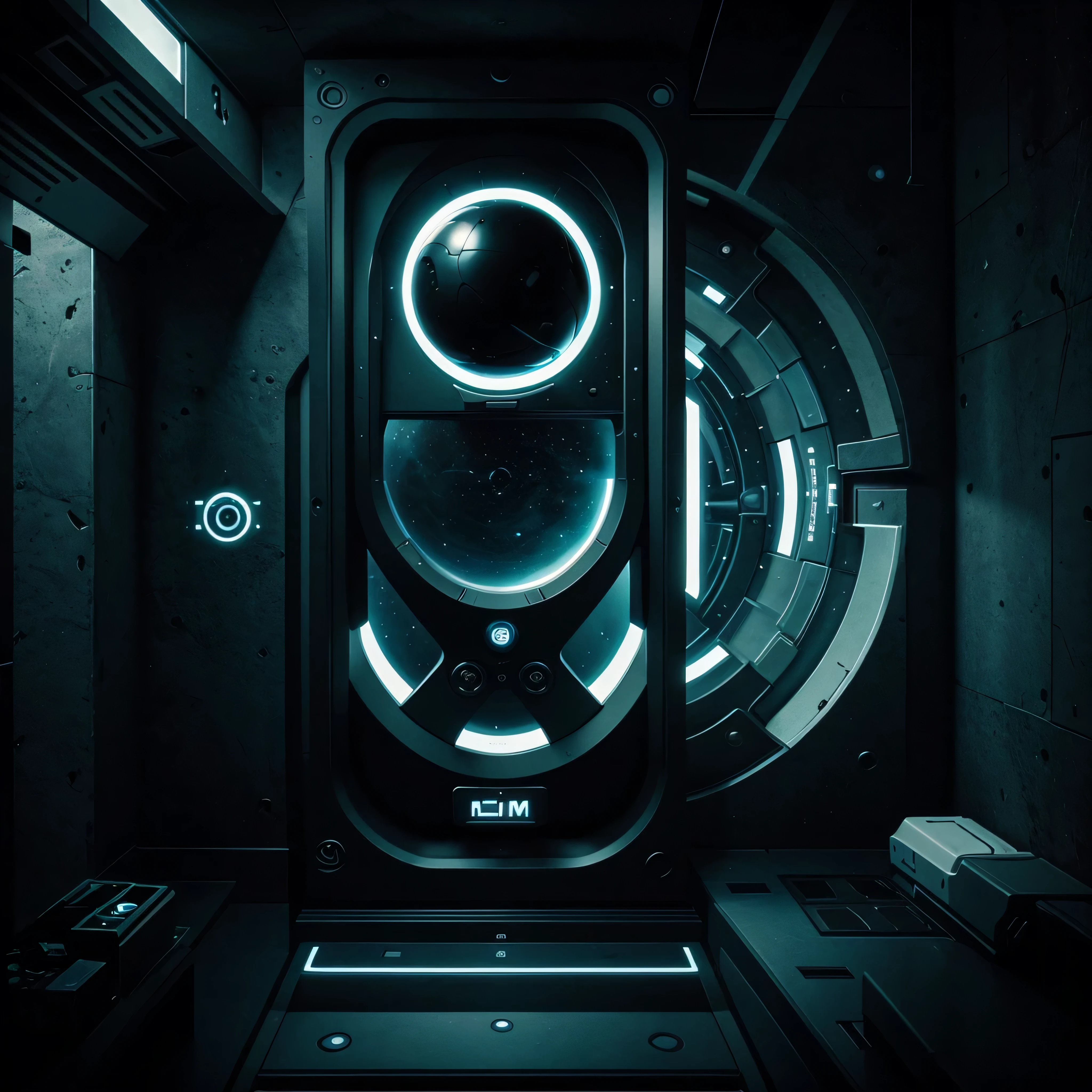 icons of game items. 20 pieces. black frame. single style. Space artefacts. Futuristic technologies. art