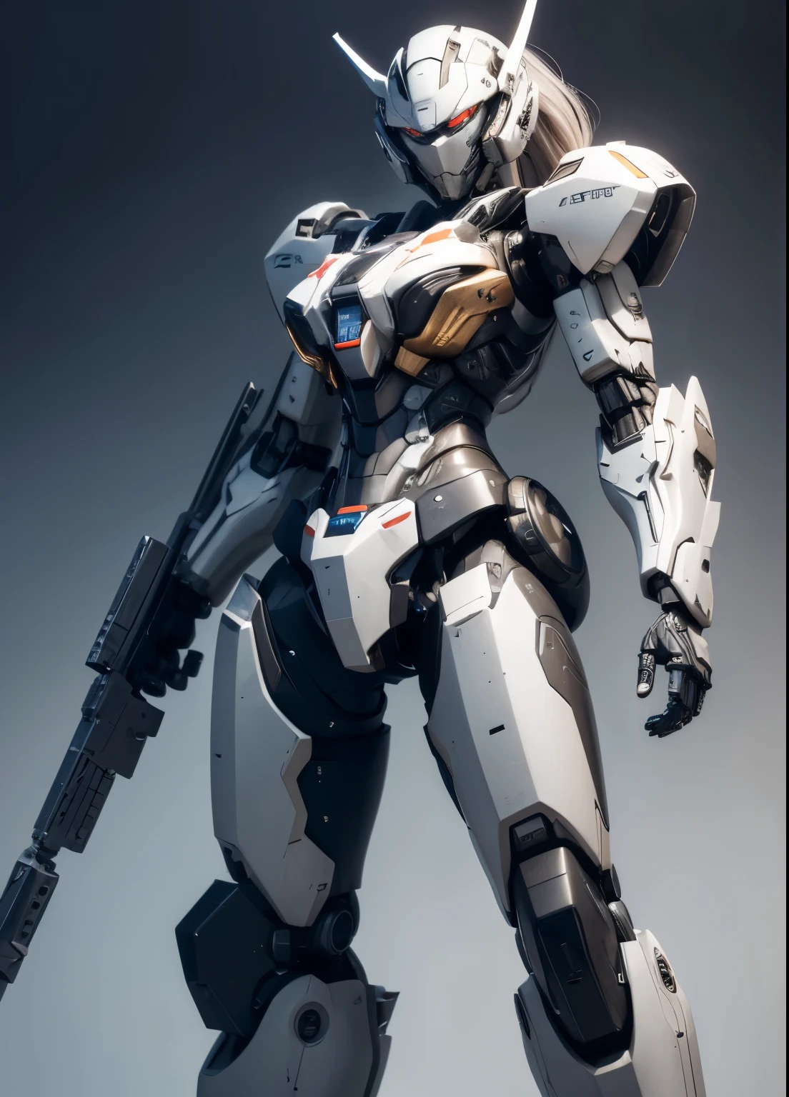 Textured skin, Super Detail, high details, High quality, Best Quality, hight resolution, 1080p, hard disk, Beautiful,(War Machine),beautiful cyborg woman,Mecha Cyborg Girl,Battle Mode,Girl with a Mecha Body,She wears a futuristic war machine weapon mech