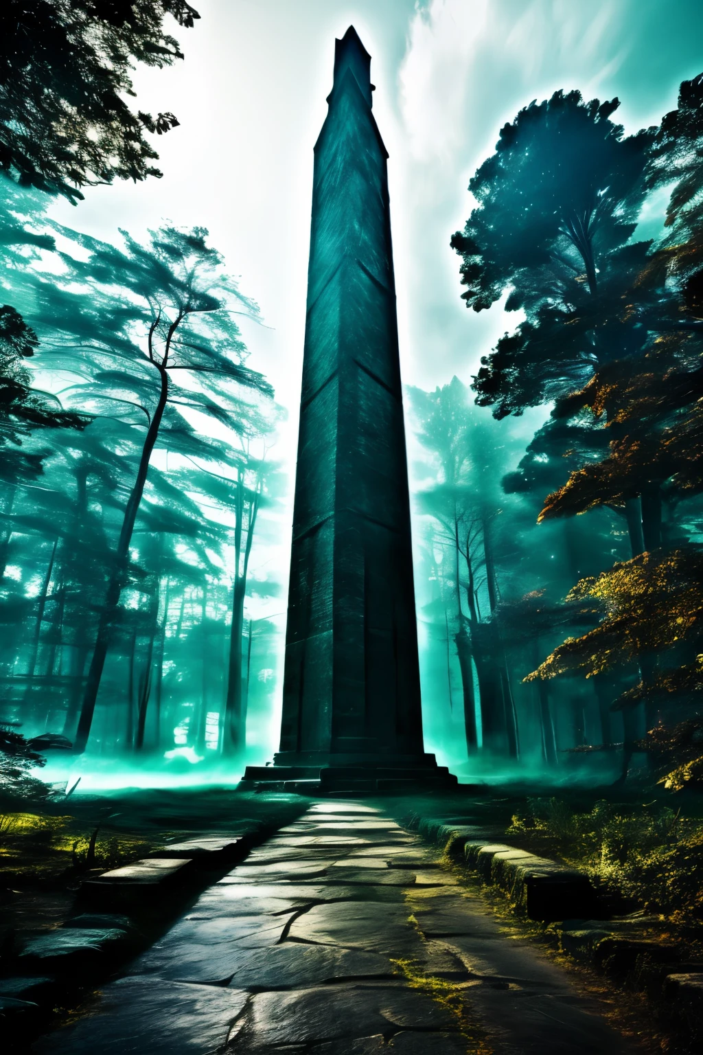 best quality, Forgotten Gateway of Time and Space, image processing with mysterious effects