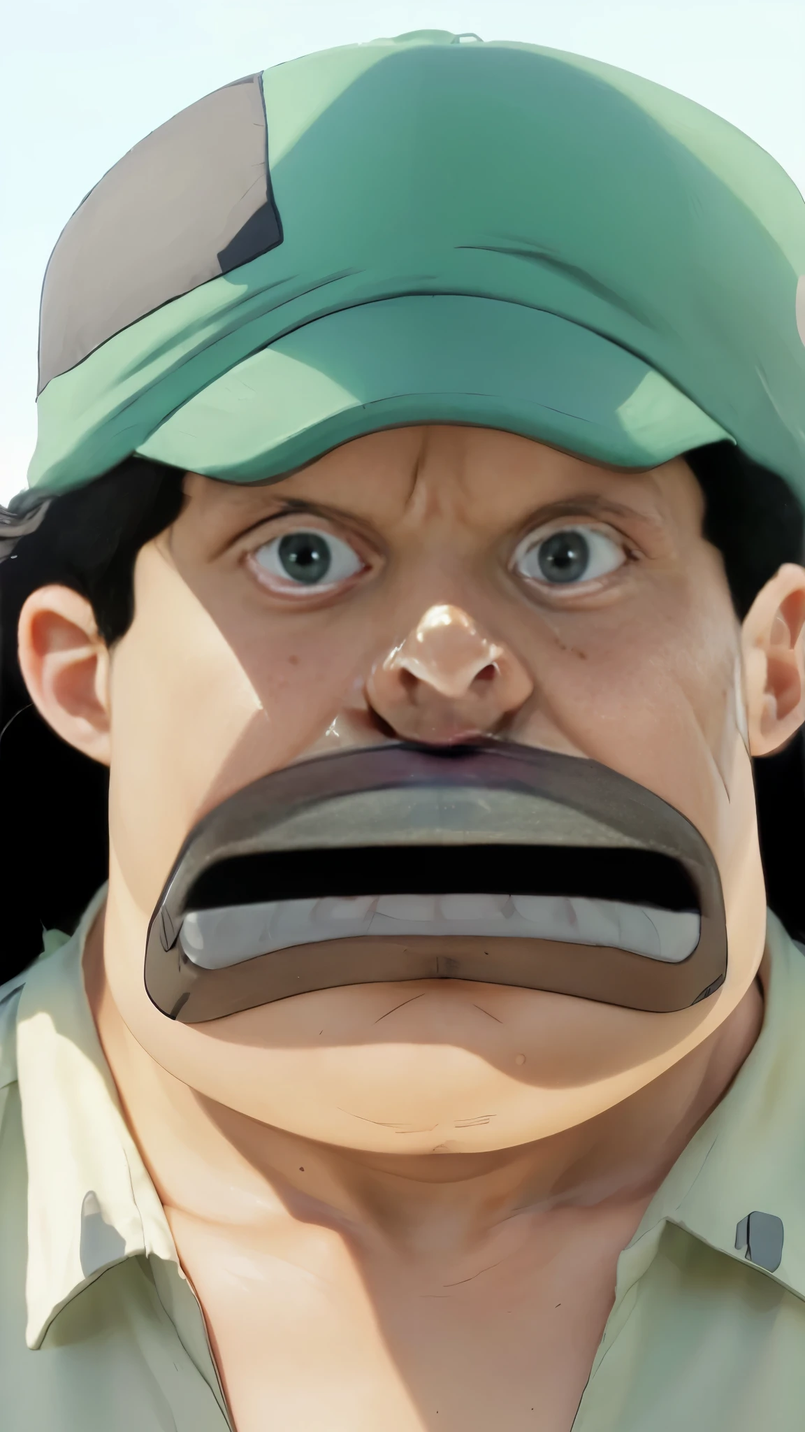 (masterpiece), (realistic), (ultra detailed), ( high reest quality), (photorealistic), (perfect face), (perfect anatomy), ((kid))), (((male))), ((((fat)))), solo, (((negro:1.2))), (())), Marshall D. Teach from one piece, Marshall D. Teach, one piece, long curly hair
