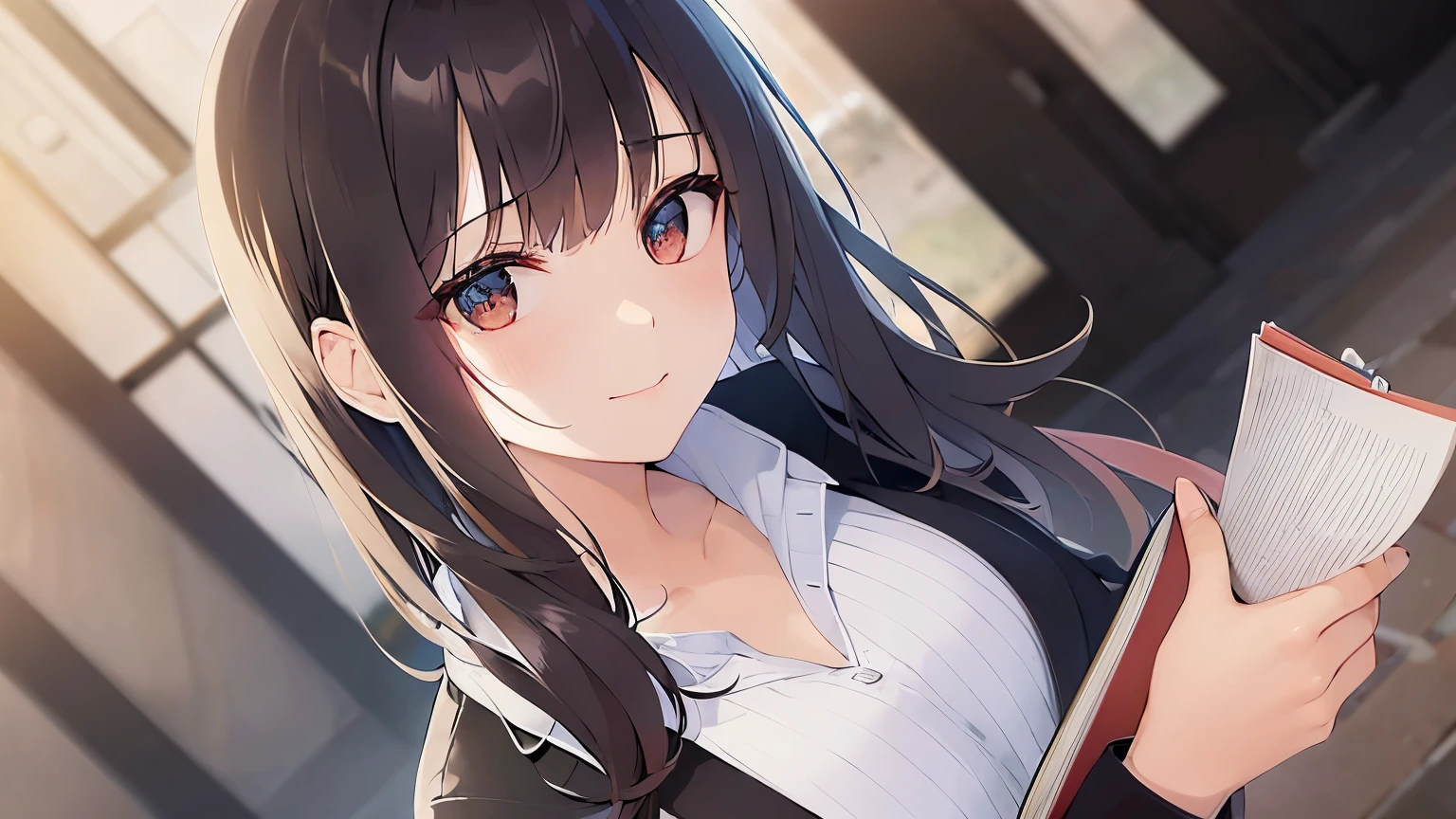 Super delicate and cute girl with black hair、soio、a junior high school student、14years、8K Ultra High Definition、Delicate texture、 Medium Hair、flat chest、(((Plaid mini skirt)))、(((Wear a cardigan over a collared shirt)))、high socks、Plain clothe、Smiling,spreading her legs,exposed panties,nsfw,middle breast,classroom,sitting on the desk,spreading legs open wide with knees bent,creating the shape of the letter M,(((detailed race white panties)))
