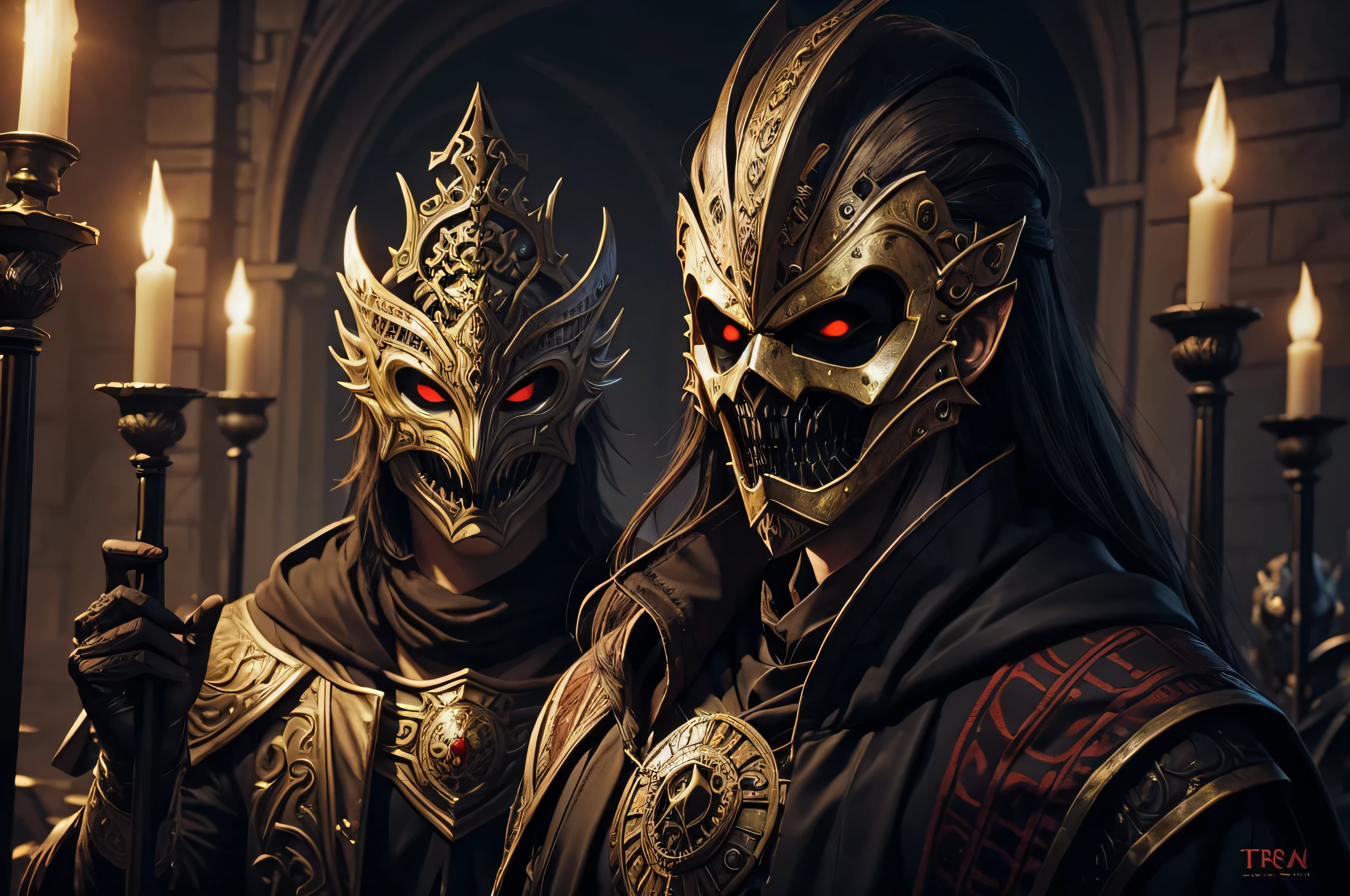 a scary opera mask (arte digital, arte de fantasia, Arte RPG)