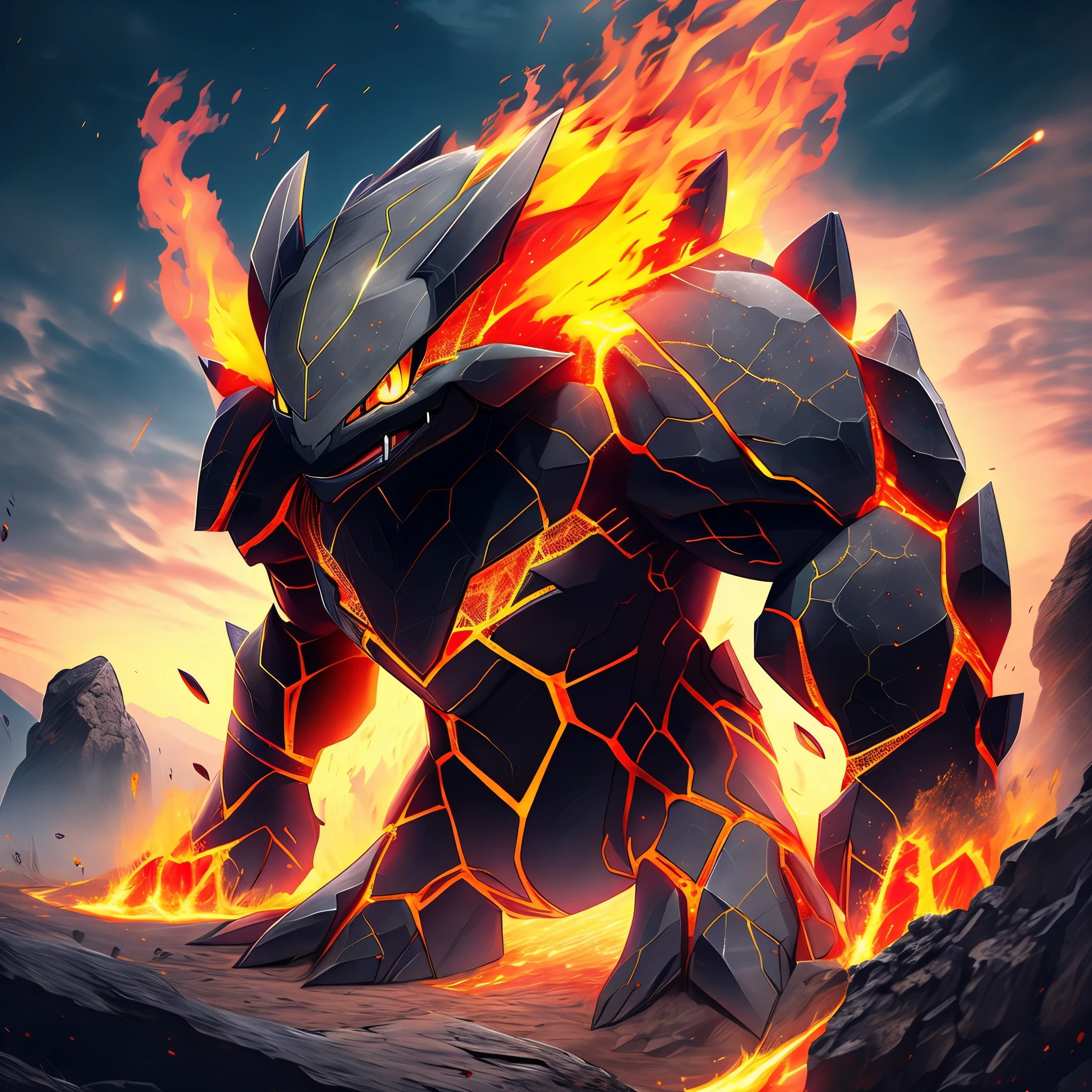 Lava Beast,breathing fire,on fire,campfire,Candle,diffraction spikes,Slobber,eletric,ember,explode,fire热的头发,fire,shooting,fire焰,fire焰剑,on fire的武器,whole body,luminescent,luminescent eye,slope,slope background,gray background,闪eletric,Molten rock,muzzle flash,no humans,thermal power,alone,fire花,fire花r,fire花,sun,tail-tip fire,fire炬,fire山、
