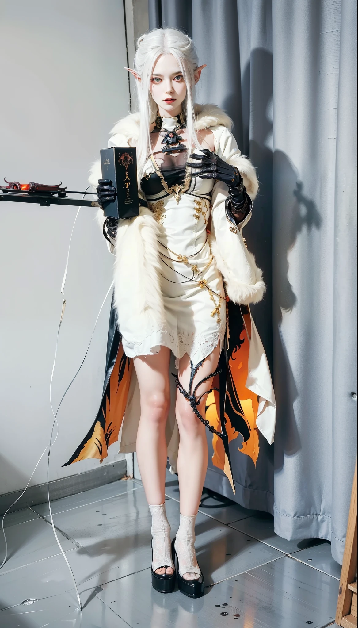Shibari,Slavery,Nu,corar,envergonhado, seios pequenos, novo rosto, onichan, seios pequenos, garota deitada, , Olhando para o espectador, ombros nus, olhos castanhos, ourivesaria, corpo inteiro inteiro, lips, realista, nariz, Flirting with the camera naked, timerra, enfeite de cabelo, nu, nu feminino, luvas de cotovelo brancas longas (obra de arte), melhor qualidade, olhos expressivos, rosto perfeito