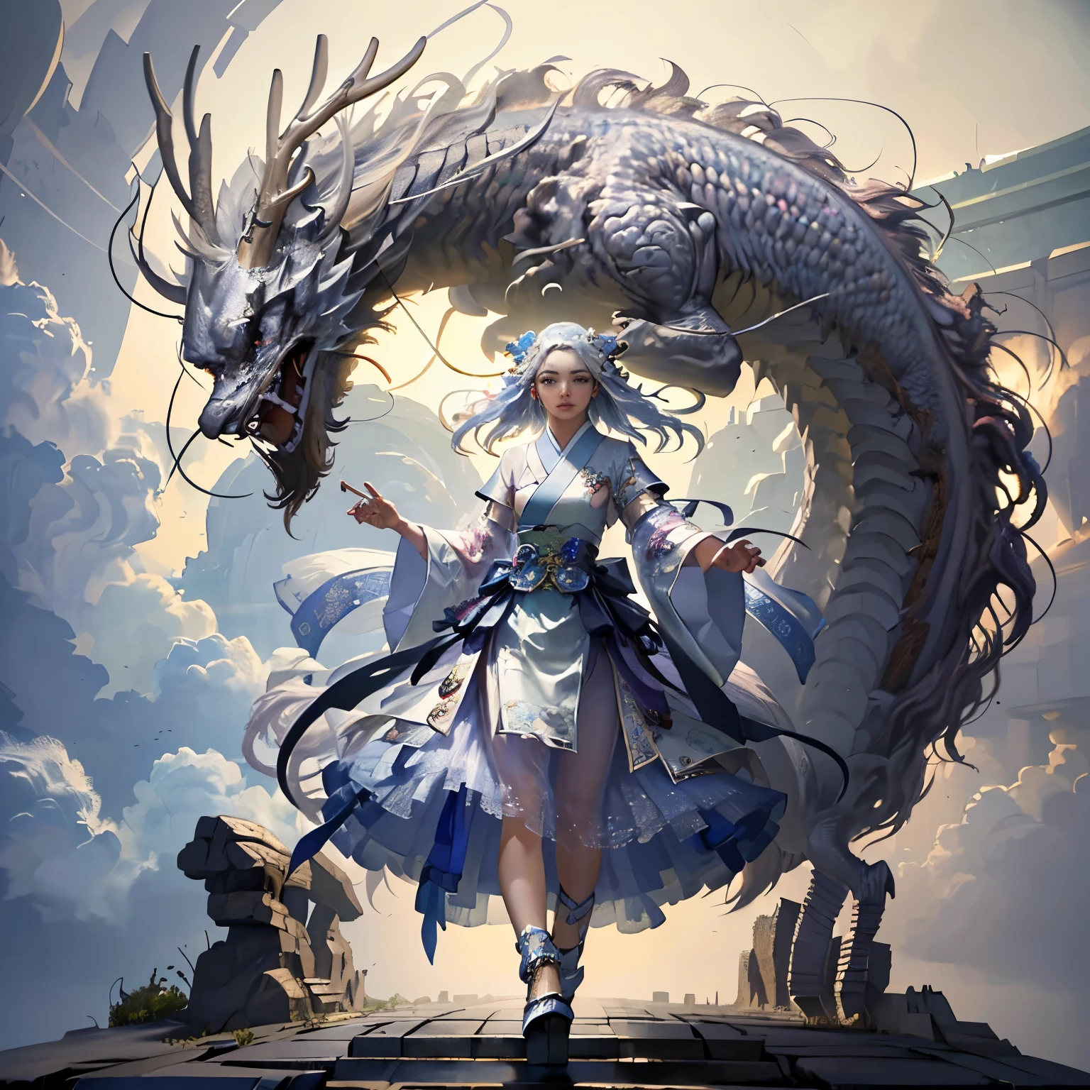 Cartoon character named Silver Mist, depicted in the Loepfe art style ((Xinhai City's unique charm), Top CGSTATION, Xinhaicheng H 2160, Inspired by the masterful Bian Shoumin, Resides in XinhaiCity, Kawacy's vibrant touch, Guvitz style's intricate details, High-quality image with 4k and 8k resolution, Meticulously crafted to bring Silver Mist to life in stunning detail.