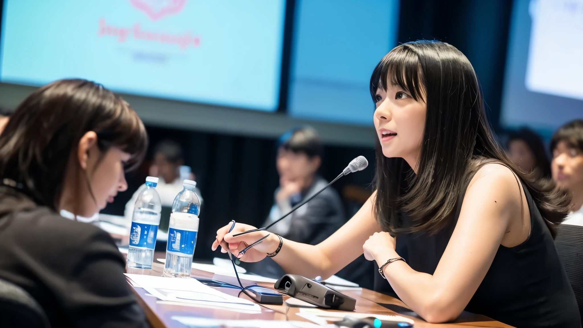 AI and ChatGPT seminar、The image is anime-like 16:Please make it an image of 9