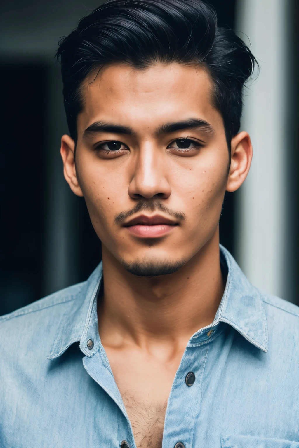 RAW photo, a (potrait:1.2) of a very handsome man, (high detailed skin:1.2), 8k uhd, dslr, soft lighting, high quality, film grain, Fujifilm XT3