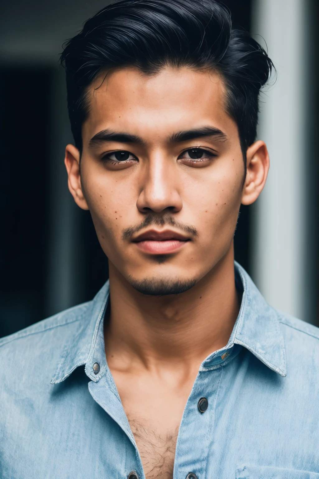 RAW photo, a (potrait:1.2) of a very handsome man, (high detailed skin:1.2), 8k uhd, dslr, soft lighting, high quality, film grain, Fujifilm XT3