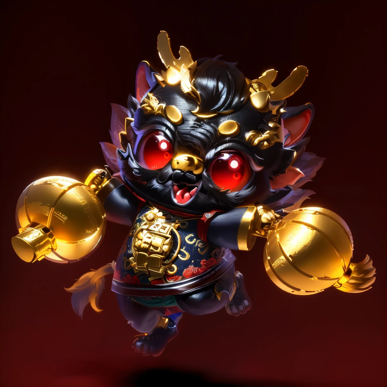 a cartoon 中国龙 with a gold coin in its mouth, 财神, 8k, 8k, 日本吉祥物的 3D 模型, 3D CG, 3d CG, smooth 中国龙, 中国丝绸3D龙, 2 d CG, 6k, 6k, 中国龙, 9K, 9k, 8k 4 k