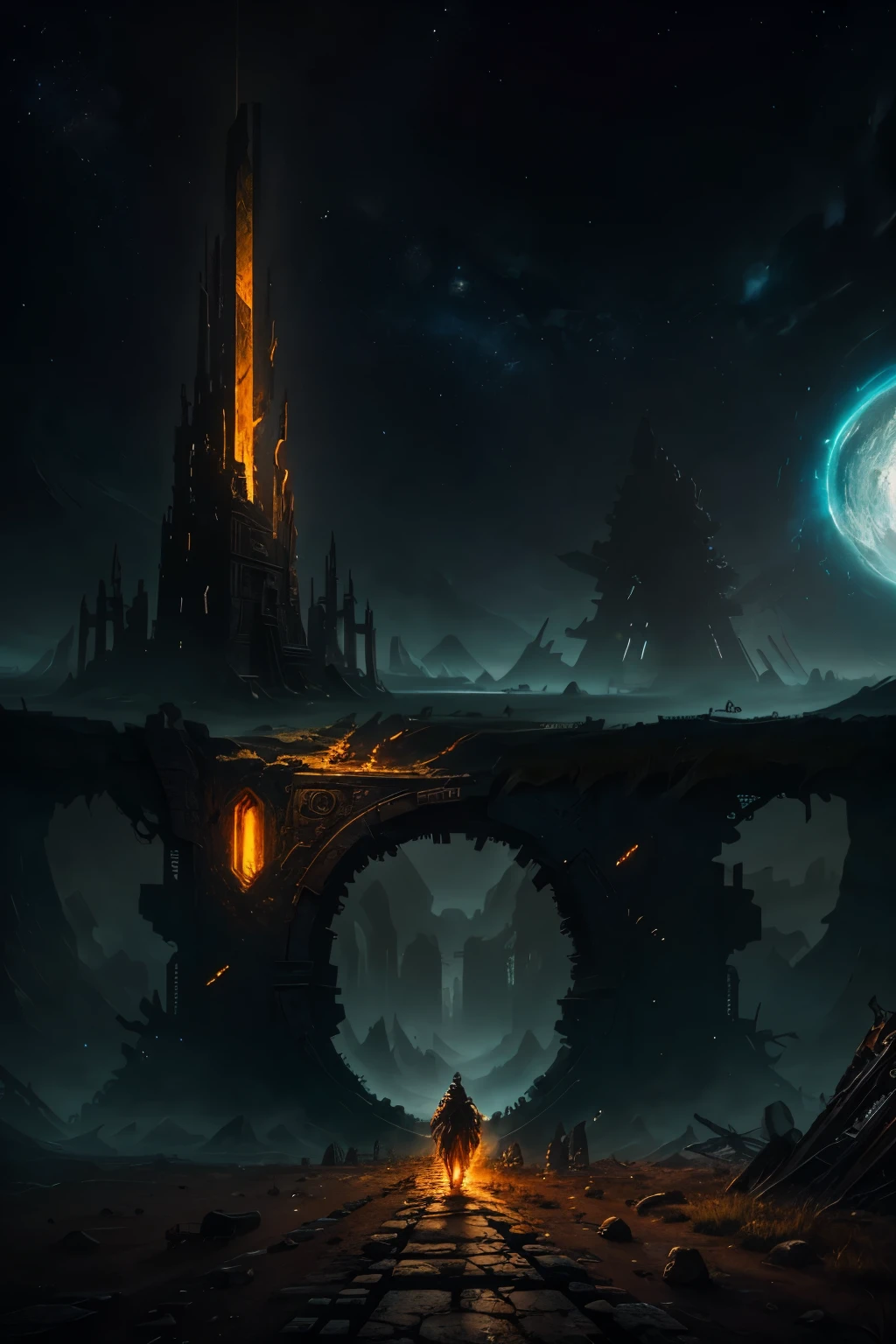 In the realm of the 'Space-Time Traveler', prepare to be captivated by a magnetic, hyper-detailed masterpiece that transports you into an odyssey like no other. Witness a breathtaking landscape that defies the boundaries of space and time, where the traveler delves into the enigmatic realms of unknown worlds. Here, the remnants of ancient civilizations intertwine with the decaying structures of a possible post-apocalyptic future, creating a surreal and intriguing fusion of different eras.
The traveler's journey unfolds across a captivating image, immortalizing the wonders of each discovery. Observe the dramatic