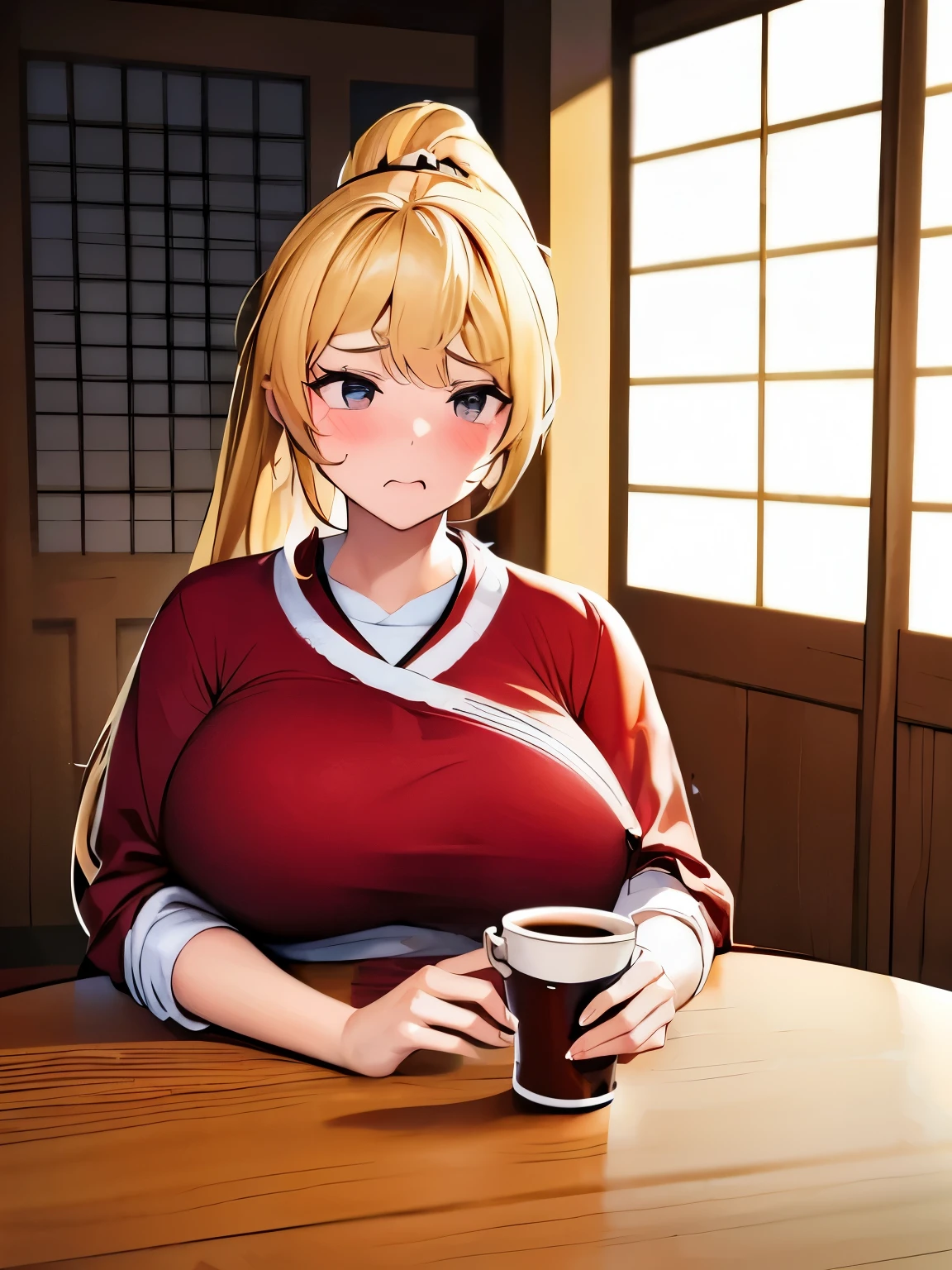Masterpiece, cute face, face when she is embarrassed and sulking. face when drunk, turning away in embarrassment.