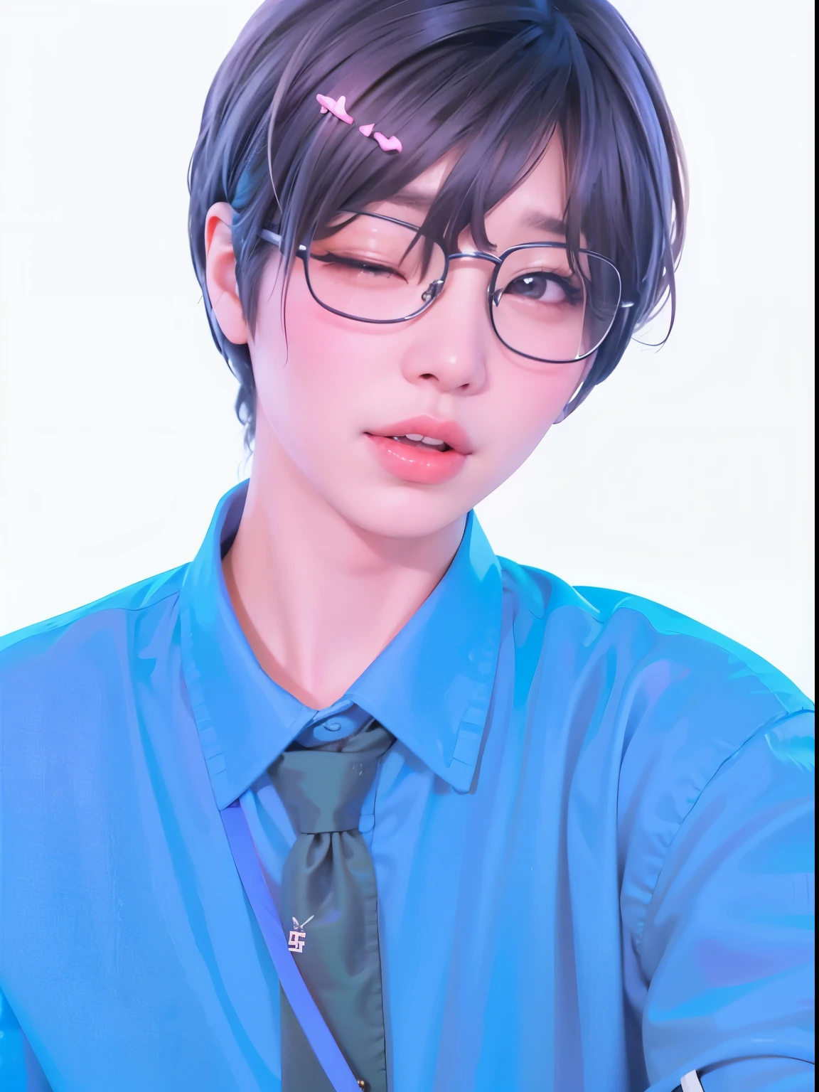 winking, winking, asian woman winking