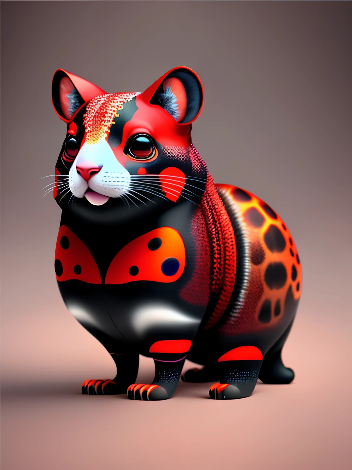 create inexistant animal with unreal skin pattern, , cgi art, , hyperrealistic , pinterest, photorealistic artstyle, in rich color, an ai generated image, very detailed portrait, singing for you, breathtaking render, phsycodelic elements