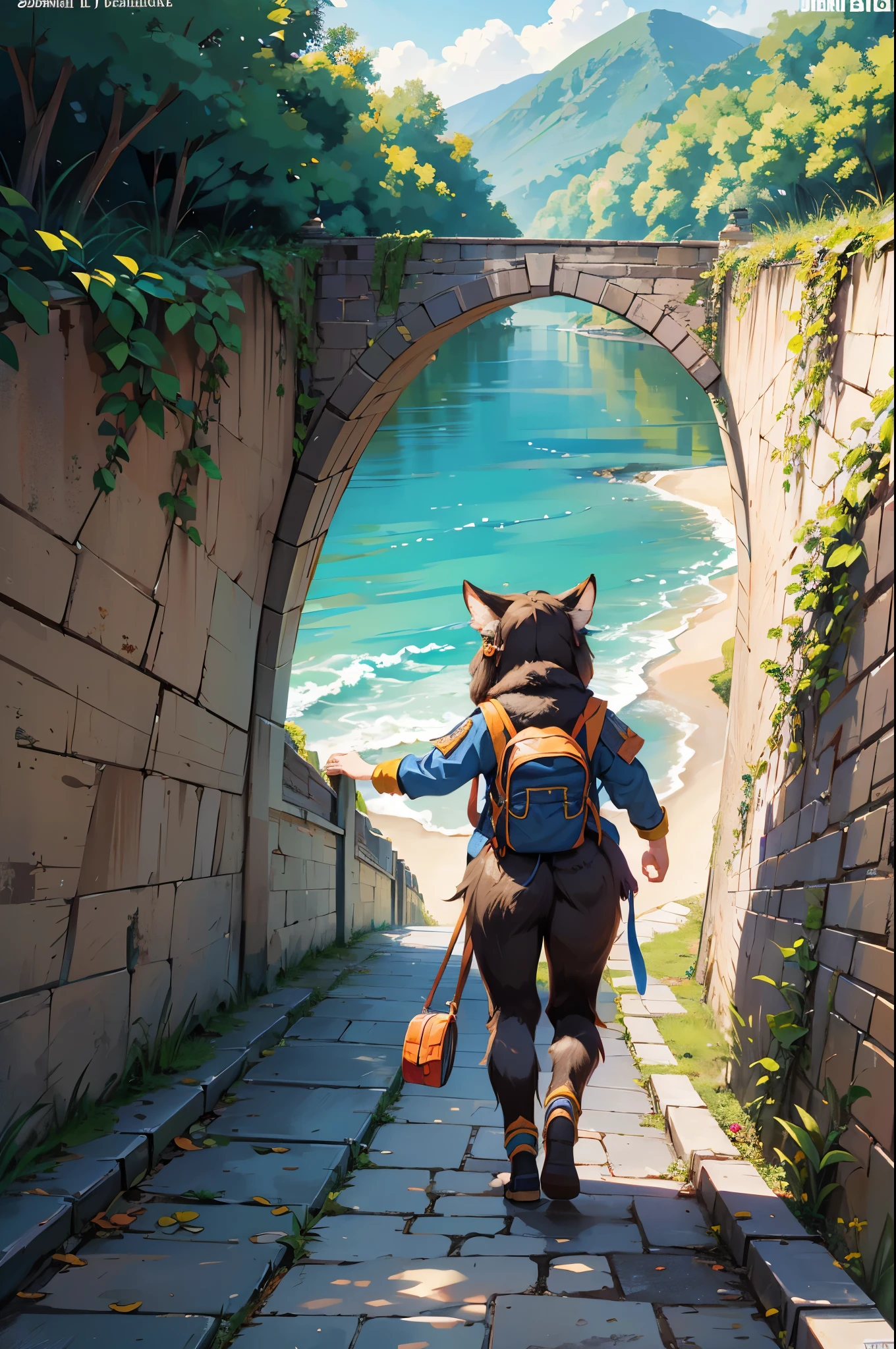 cover_page, super high resolution, detailed background, World Heritage Site, 6+boys, 6+girls, Happy, joyful, absurdres(Photos of solo travelers)(kemono, furry anthro),