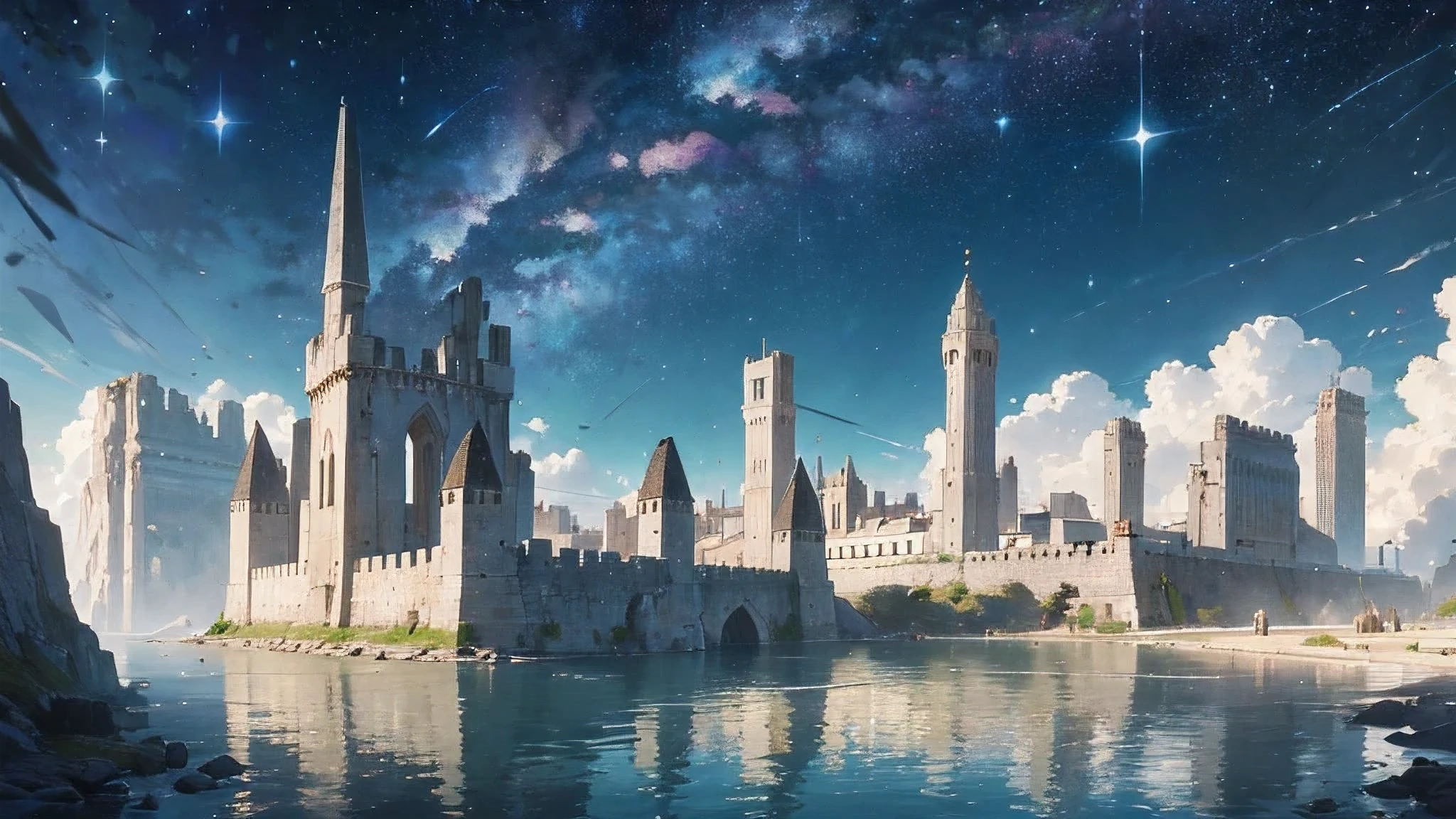 city descended from heaven shone with the glory of God, and its brightness was like that of a very precious jewel, like jasper, clear as crystal. It had a large, high wall with twelve doors and twelve angels by the doors. On the doors were written the names of the twelve tribes of Israel. There were three gates to the east, three to the north, three to the south, and three to the west. The city wall had twelve foundations, and on them were the names of the twelve apostles of the Lamb.