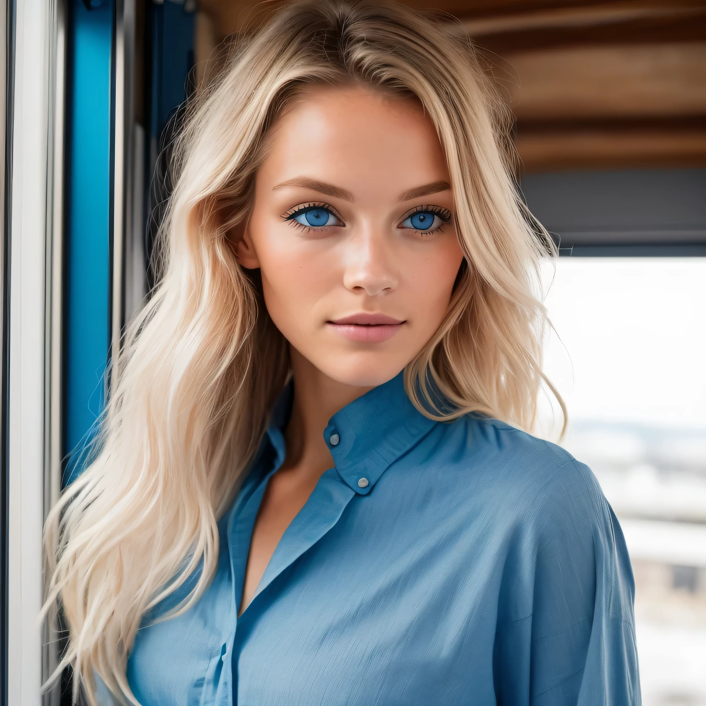 Photo d’une blonde de 19 ans (Femme aux yeux bleus), Al'intérieur d'un restaurant en train de manger avec de la nourriture, wavey cheveux, (peignoir), (encolure), Détails (textures! , cheveux! , Couleur!! , désavantages: 1.1), yeux brillants avec beaucoup de détails (En regardant la caméra), Éclairage reflex, appareil photo reflex, Ultra-qualité, acuité, profondeur de champ minimale, grain de film (centre), Fujifilm XT3, F5.6, 50mm. clair comme de l'eau de roche, frame centre, beau visage, Netteté, pores de peau détaillés, complex eye Détails, tout le corps. yeux bleus. Éclairage doux