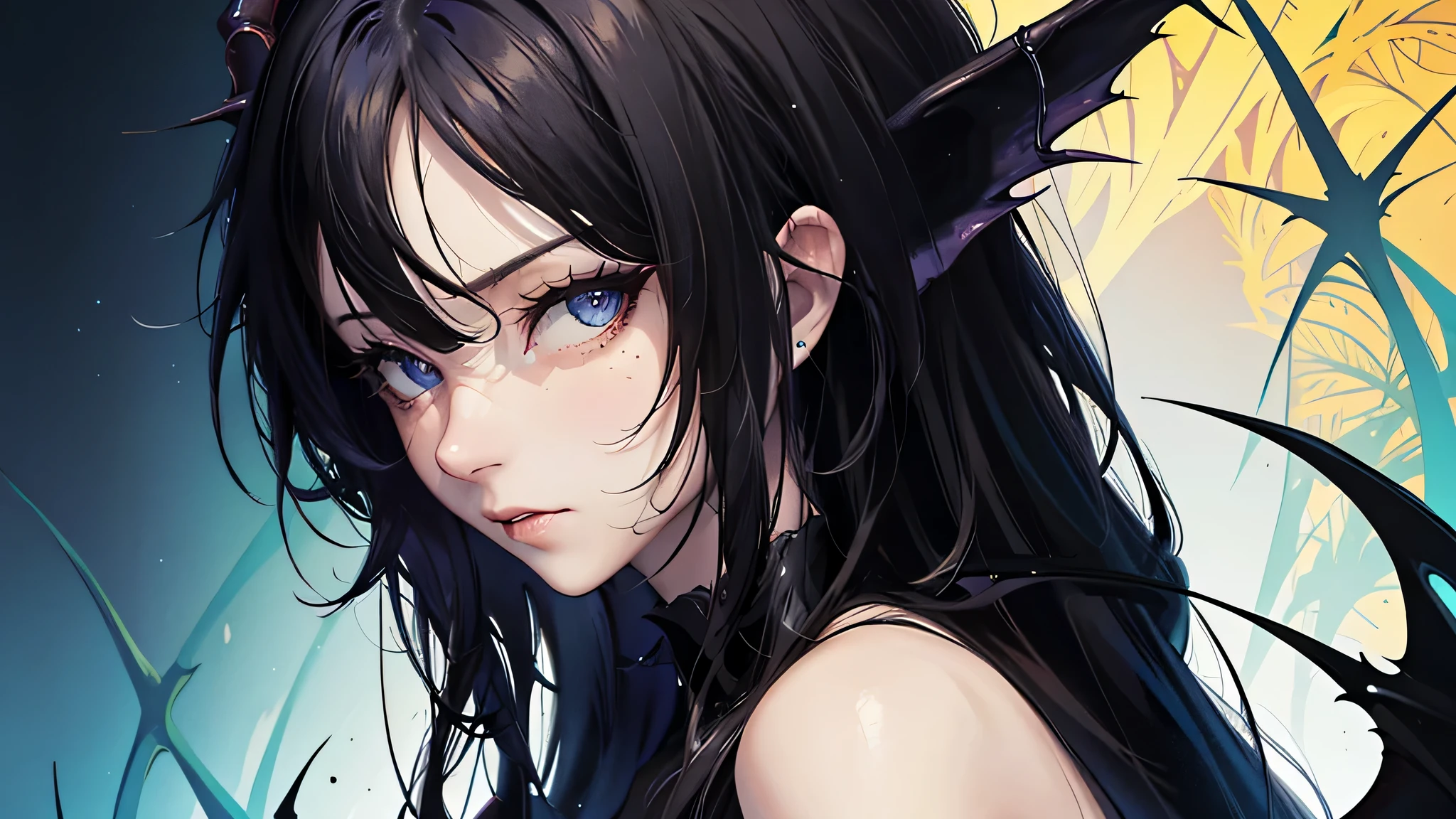 (masterpiece, top quality, Best quality, Official art, beautiful and aesthetically pleasing:1.2), (1 beautiful sexy ((Demon Succubus)) Wearing detailed body jewelry), (dynamic pose), extremely detailed, (fractal art:1.5), Colorful, highest detail, ((cinematic lighting))? Detailed face, Detailed eyes, 8K, detailed body, ( Detailed eyes), Succubus Eyes