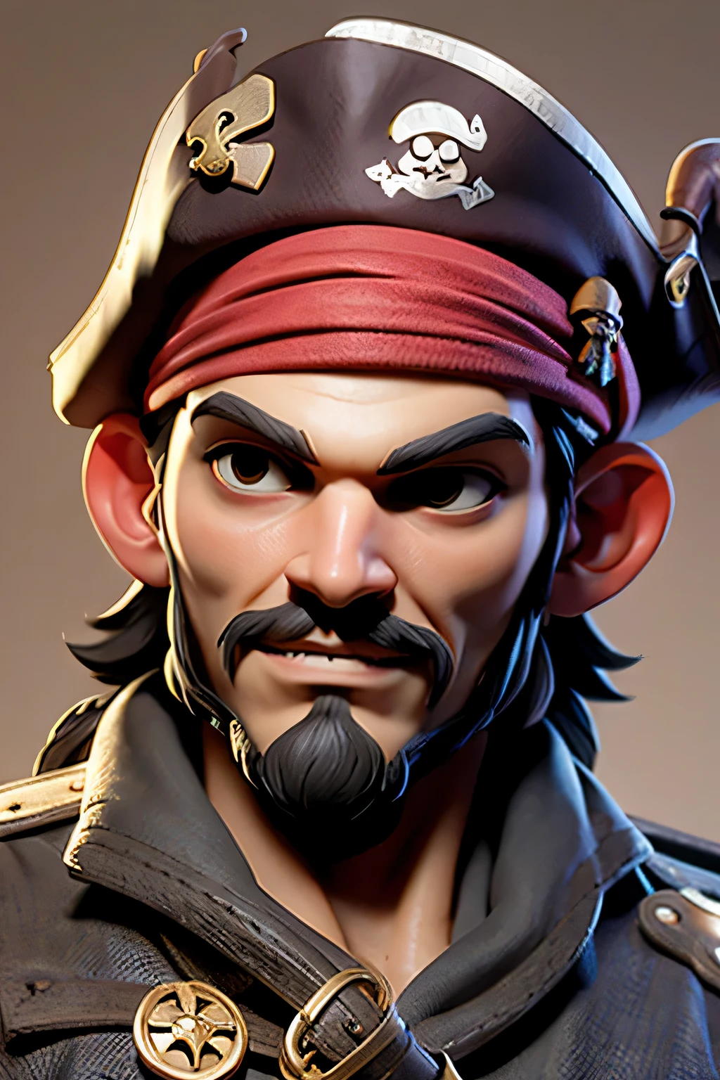 face, male, pirate, no background,