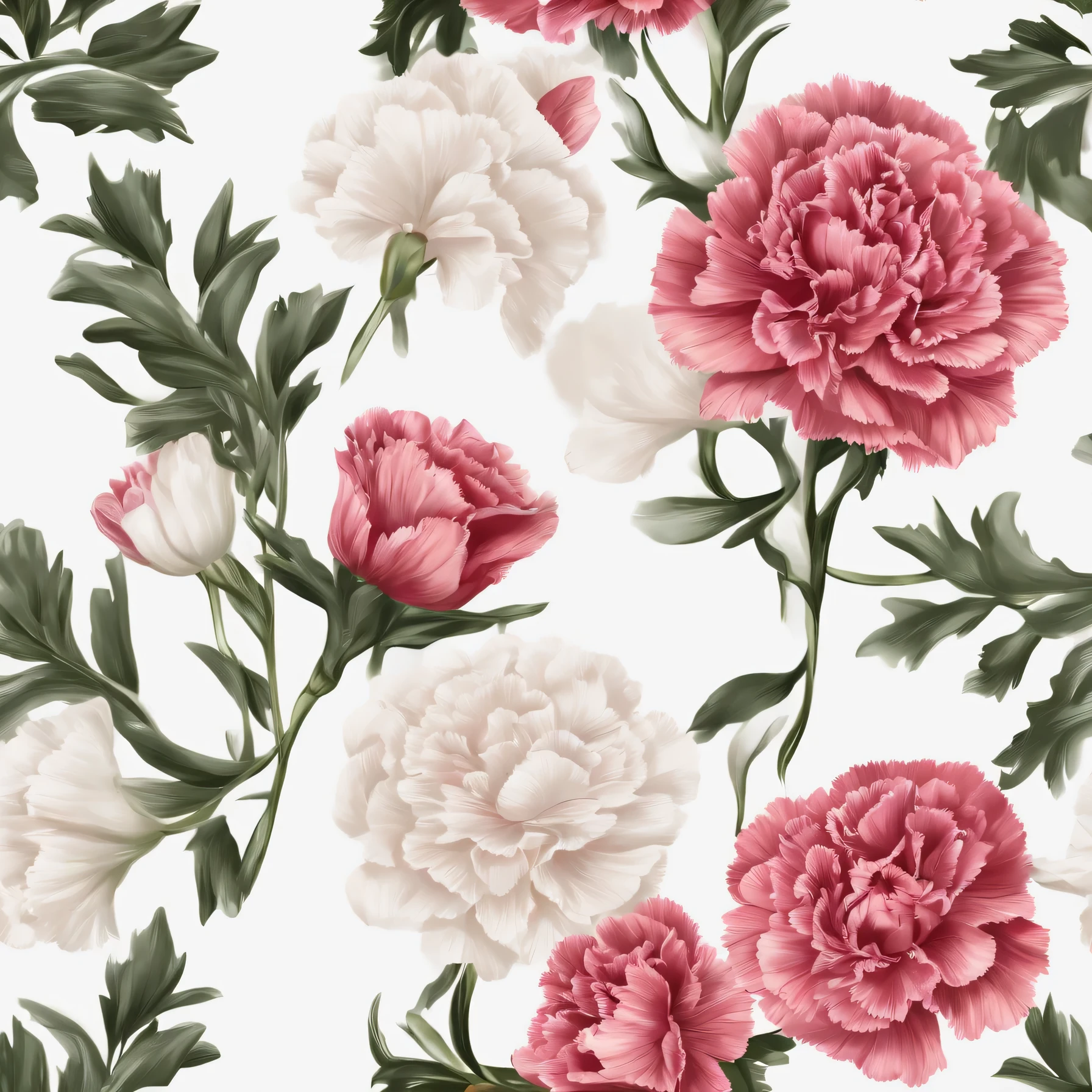 carnation,garland,realistic,black background