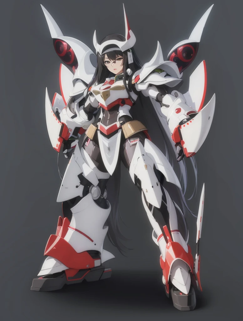 a close up of a person in a costume with a sword, white and red armor, shiny white armor, A girl wearing mechanical cyber armor, coushat garland, anime manga robot!! anime girl, wearing white futuristic armor, terrible anime 8k, Blowjob White Mech, mechanical valkyrie girl, anime mech armor, Anime robots and organic matter mix, armor girl