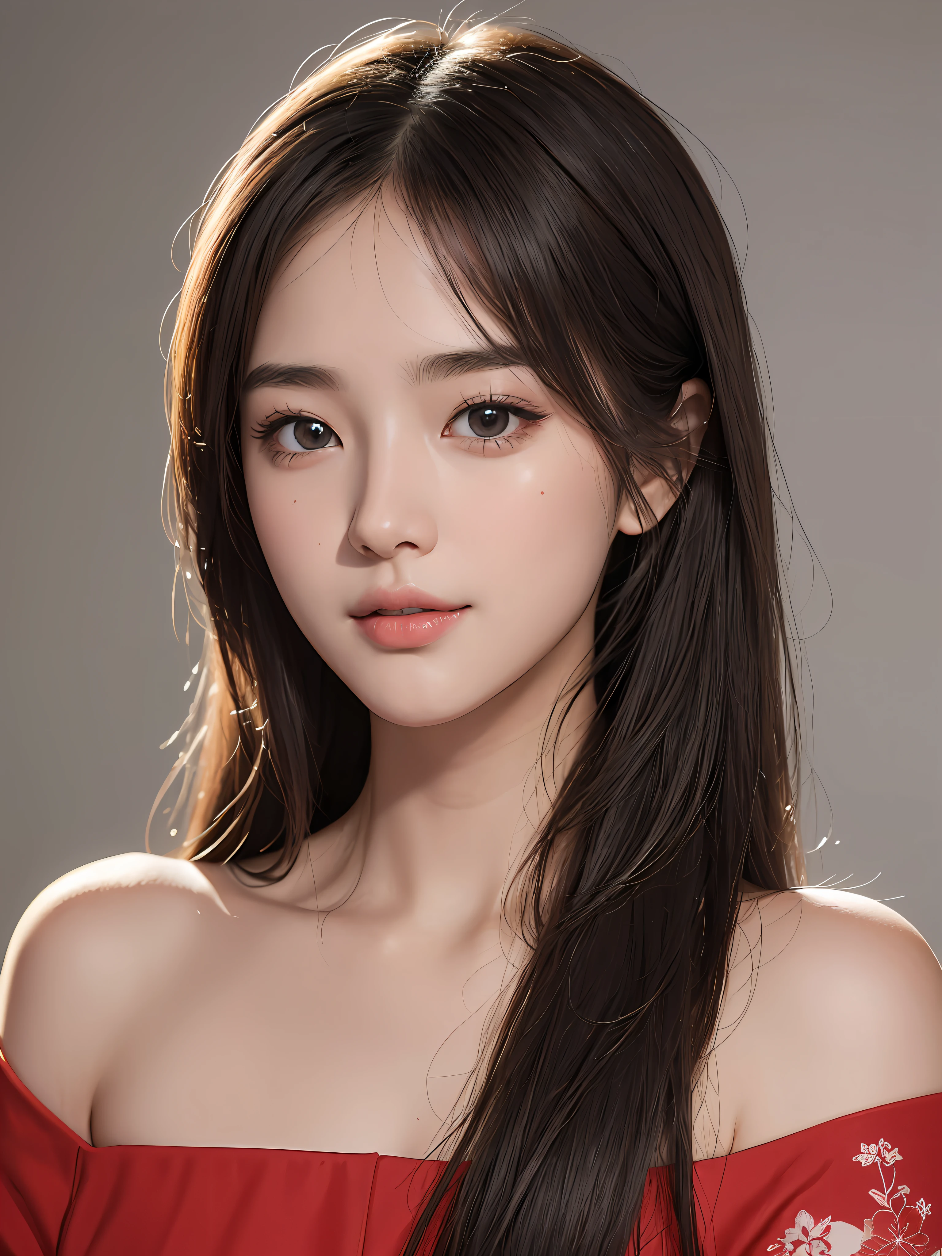 masterpiece, best image quality, high quality, beautiful girl, Japanese, Japanese school girl, popular korean makeup, be familiar with, eye swelling, be familiar with eyes, be familiar with skin, beautiful skin, ultra High resolution, (reality: 1.4), so beautiful, A little young face, beautiful skin, thin, (超reality的な), (figure), (High resolution), (8K), (highly be familiar with), (best figure), (beautifully be familiar with eyes), (super be familiar with), (wallpaper), (be familiar with face), looking at the viewer, small details, be familiar with face, Pure erotic face ace_v1, smile, look straight ahead, look straight ahead, Angle from the waist up, realistic pictures, bright lighting, professional lighting, blonde, long hair, Dark abandonment, big red moon, gorgeous red and black dress, mature woman,Kiss Shot Acerola Orion Heart Under Blade