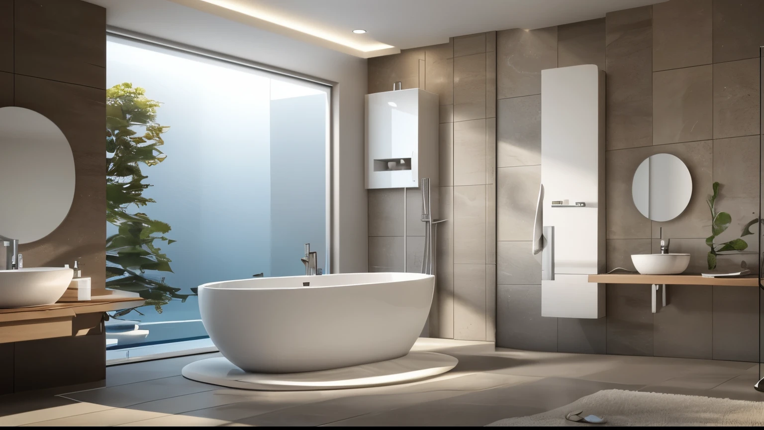 in the bathroom,Water heater on the toilet,There is a shower,There is hot water, jin shan, shaxi, Product design photography, author:Shitao, landscape, Jia, Refreshing, clarity. Clean, by Ni Yuanlu, commercial product photography, 3D product rendering, Professional product photography, smoothly, Handsome, Wang Chen, water spray, water spray, splash
