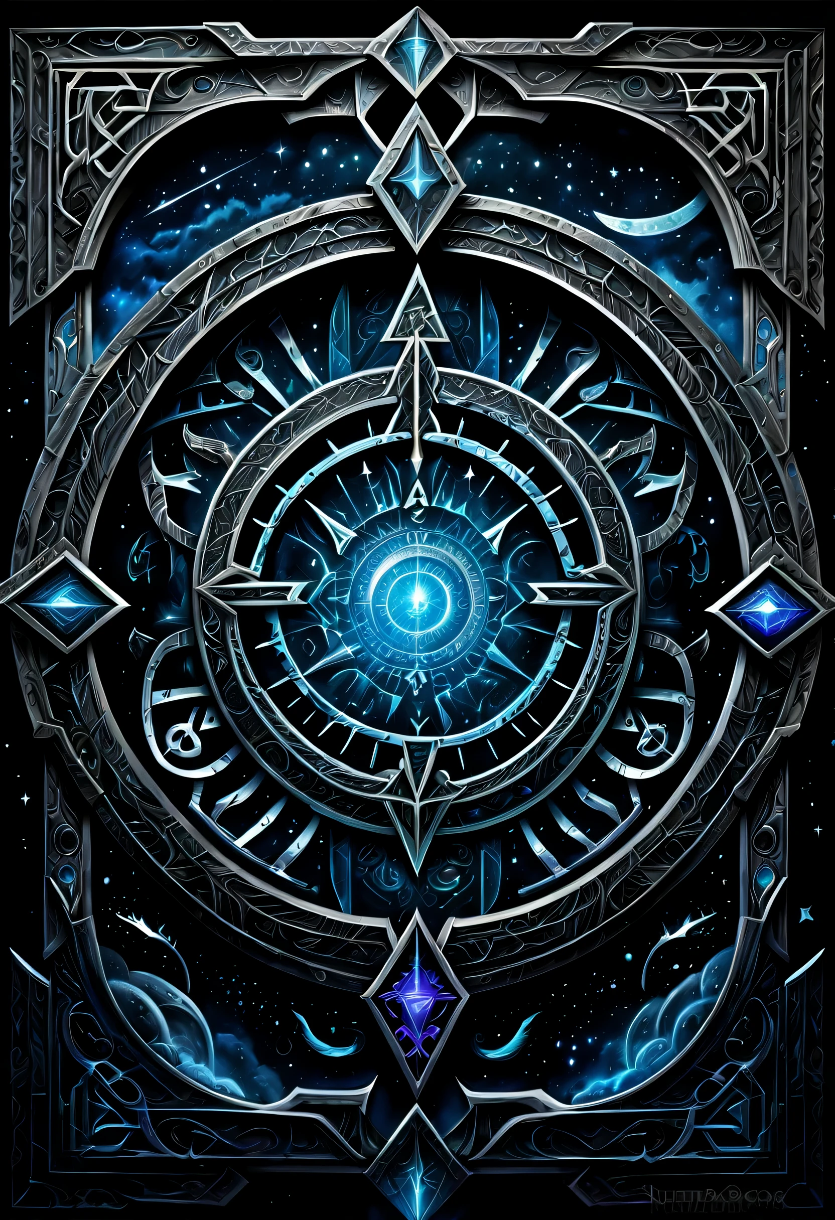 Gate of Time and Space with Crazy Rune Design, breathtakingly detailed paintings, Invites the viewer into the realm of the black past, The present and the future intersect, Mesmerizingly detailed dark fantasy artwork, An imaginative depiction that connects different dimensions, rich color texture, A masterpiece space created by exquisite nuances, Every brushstroke conveys a sense of wonder and mystery, Conveying field, The secrets of the universe are revealed, perfect quality visuals, Check out some truly spectacular brushwork art, Top quality illustrations, Expressing complex textures and delicate nuances。, Create stunning visual masterpieces, Super fine detail texture,