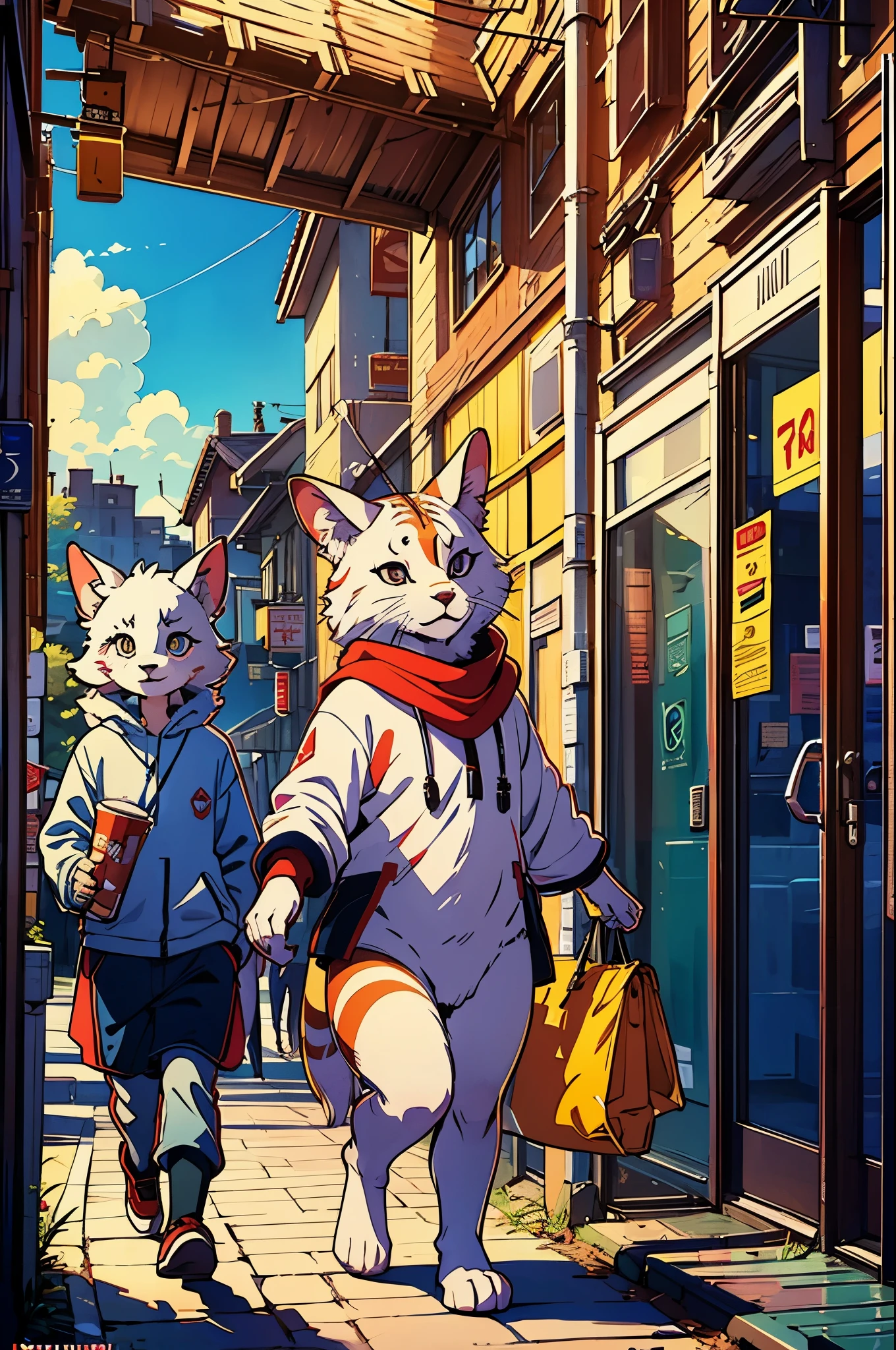 cover_page, super high resolution, detailed background, World Heritage Site, 6+boys, 6+girls, Happy, joyful, absurdres(Photos of solo travelers)(kemono, furry anthro),