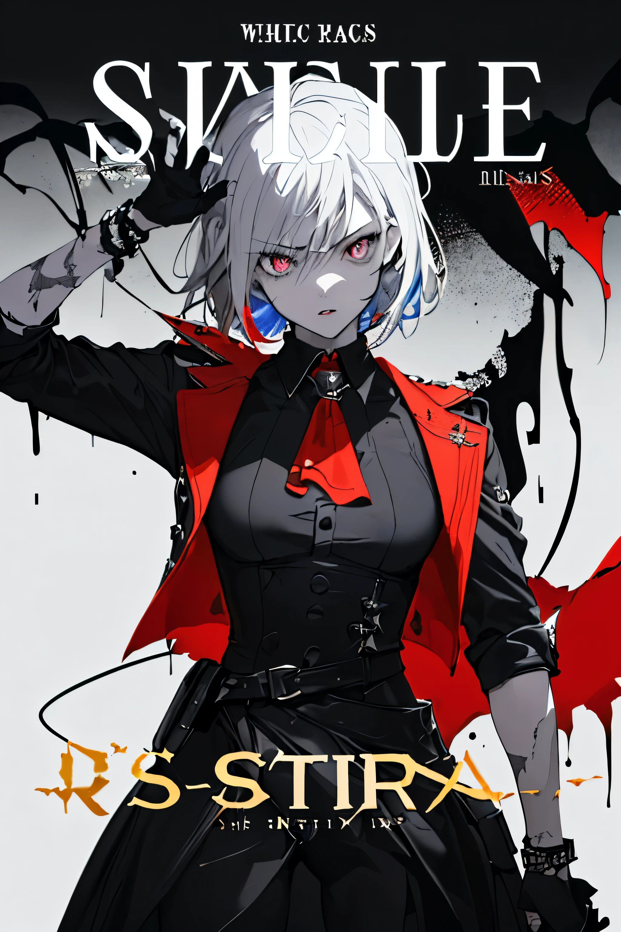 ((((dramatic))), (((Gritty))), (((intense))) film poster featuring a young miss as the central character. She stands confidently in the center of the poster, wearing a fashionable and edgy Fully equipped, with a determined Express on her face. The background is dark and Gritty, with a sense of danger and intensity. The text is bold and striking的, with a catchy tagline that adds to the overall feeling of drama and excitement. The color palette is mainly dark with splashes of Full of energy colors, giving the poster a Dynamic and visually striking appearance,Vertical painting
(Magazine:1.3), (cover-style:1.3), Fashionable, miss, Full of energy, Fully equipped, posture, front, colorful, Dynamic, background, element, confident, Express, Keep, statement, Accessories, majestic, coiled, about, touch, Scenes, text, cover, bold, striking的, title, fashionable, font, catchy, title, Larger, striking, modern, trend, focus, Fashion,