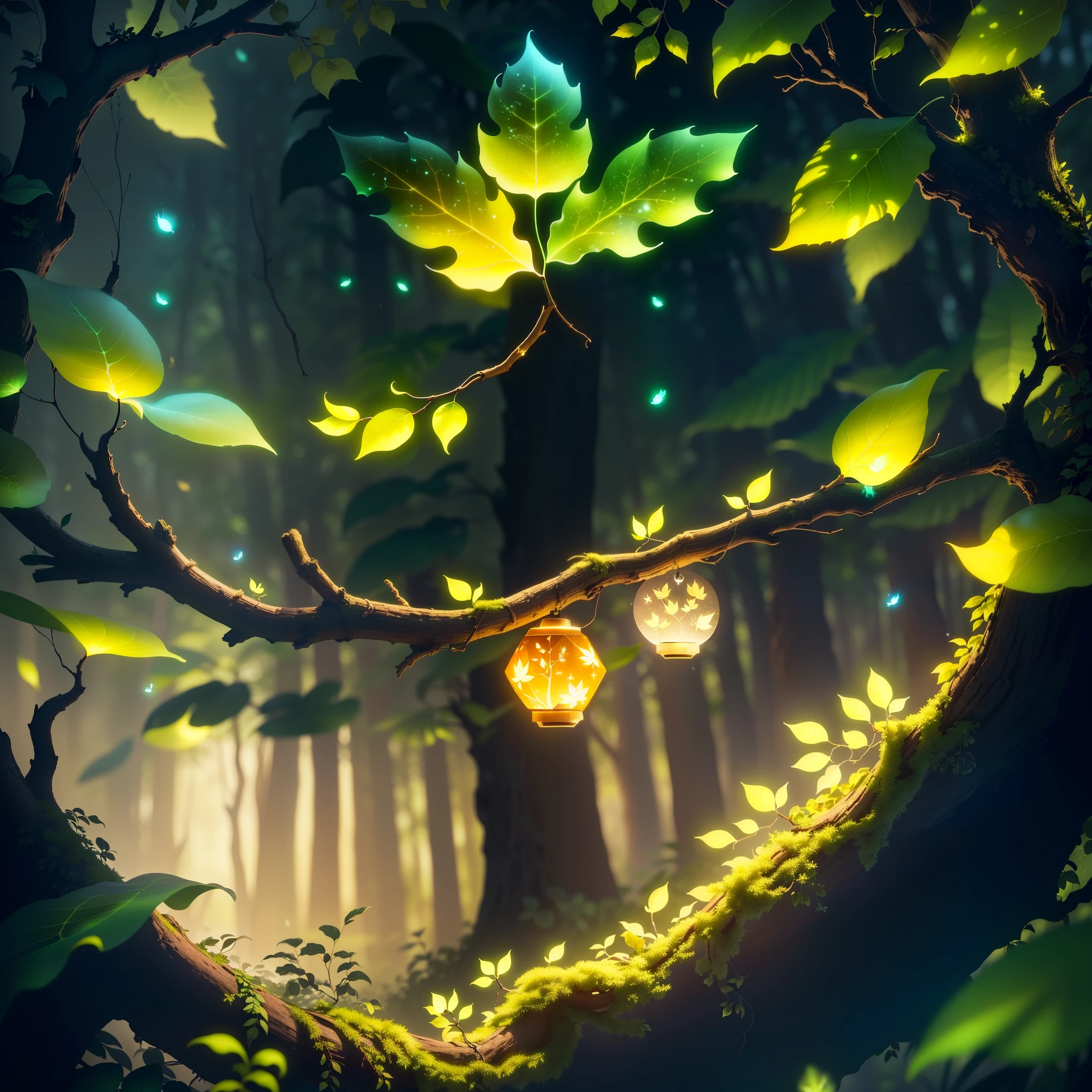 Masterpiece, best quality, (extremely fine CG unity 8k wallpaper), (best quality), (best illustration), (best shadow), the UI interface frame design adopts the natural elements of the jungle theme. The avatar frame is designed in a circle, surrounded by delicate leaves and branches, as well as fireflies and glowing particle effects, (UI interface frame design), (natural elements), (jungle theme), (circle), (leaves), (Branch), (Firefly), (Glow), (Particle Effect). , isometric 3d, octane rendering, ray tracing, ultra detailed