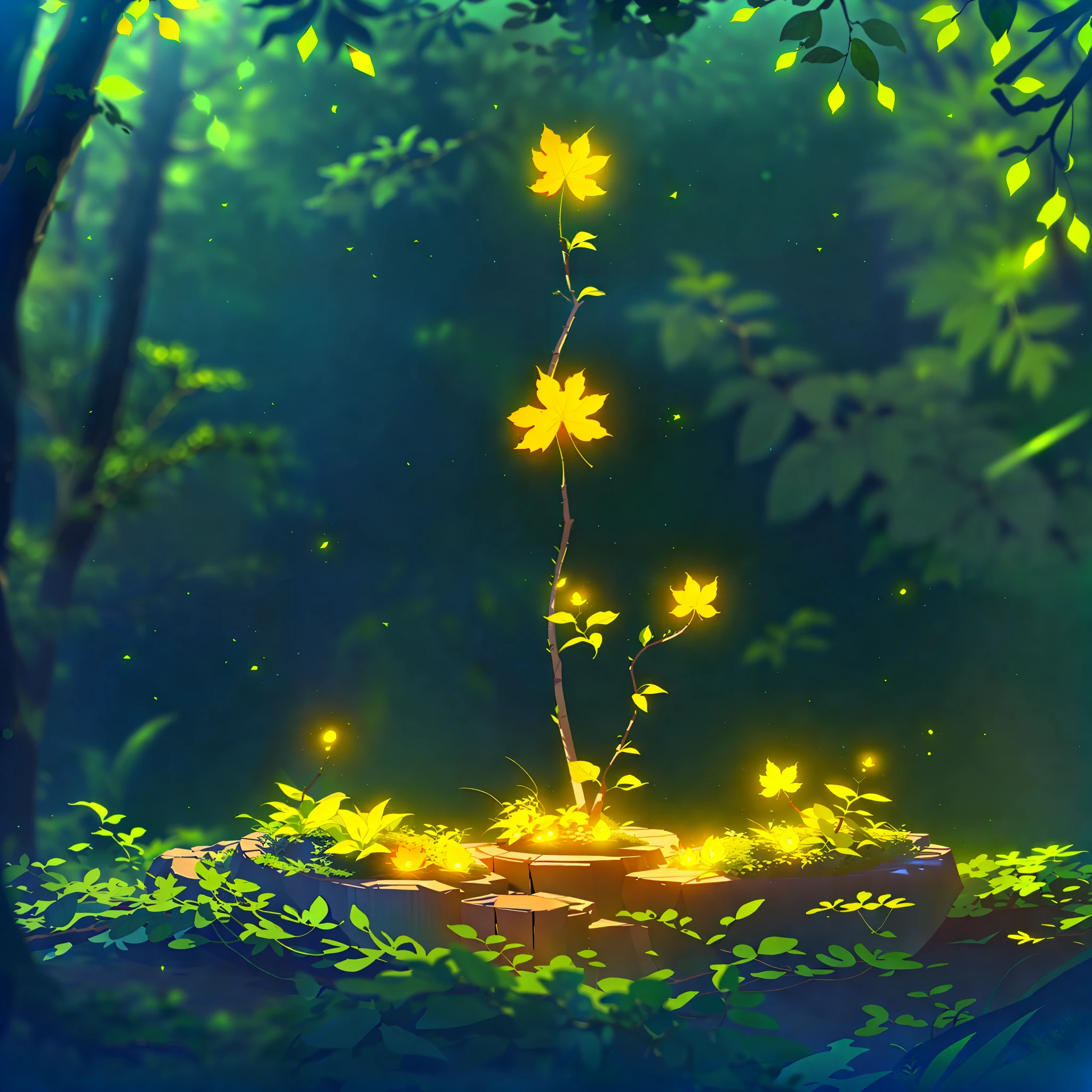 Masterpiece, best quality, (extremely fine CG unity 8k wallpaper), (best quality), (best illustration), (best shadow), the UI interface frame design adopts the natural elements of the jungle theme. The avatar frame is designed in a circle, surrounded by delicate leaves and branches, as well as fireflies and glowing particle effects, (UI interface frame design), (natural elements), (jungle theme), (circle), (leaves), (Branch), (Firefly), (Glow), (Particle Effect). , isometric 3d, octane rendering, ray tracing, ultra detailed