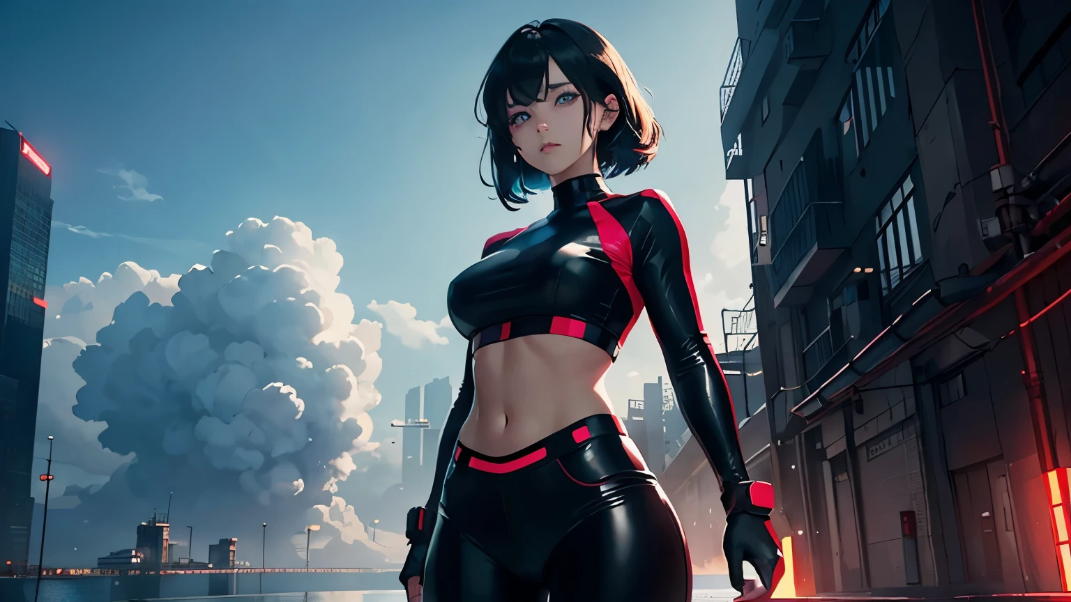 Analog Style, High resolution, 超High resolution,Ultra high definition, (((masterpiece))), Coal miner, woman, (sexy:1.2), dirty, cyber punk, Futuristic, sf, Very detailed, short hair, Award-winning movie posters, (((Photorealistic 8K Wallpaper)))