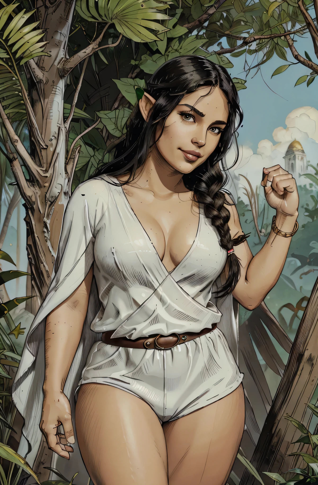Araffe com cabelo ruivo e cauda peluda na floresta, uma pintura digital de Daarken, sociedade cg contest winner, Arte peluda, very very beautiful Arte peluda, dramatic cinematic detailed skin, Arte de fantasia peluda, Loish e Wlop, arte antropo, lobo peludo, pov Arte peluda, Arte peluda!!!, quimono, 🌺 sociedade cg