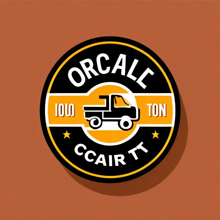 no background，Tool cart emblem，The logo is printed with the letters orcale，Retro logo design badge，rectangle，masterpiece，The finished product is for use on household tool carts as a simple emblem，The award-winning，Printed on dark green cube metal，Industrial style home，Each letter has a shape and meaning